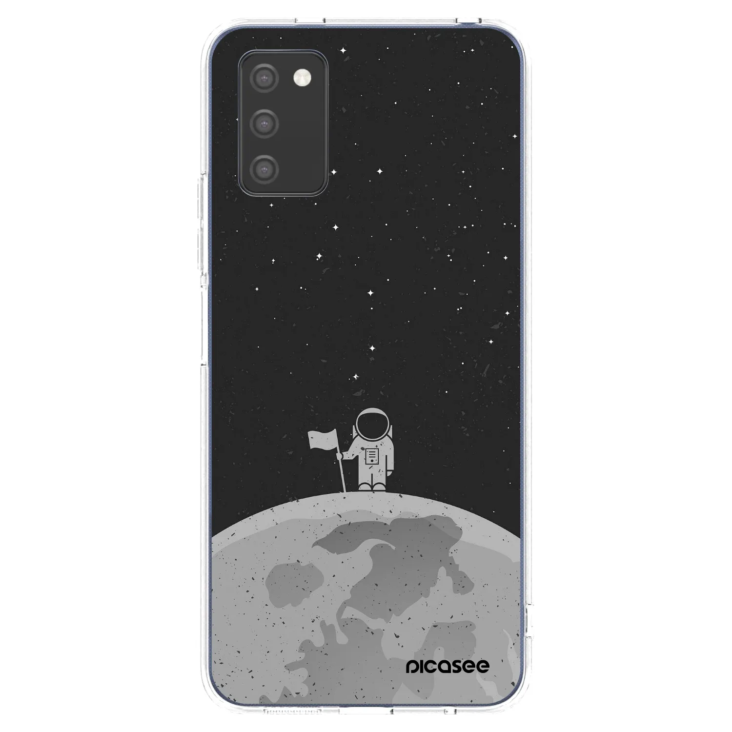 Picasee Samsung Galaxy A03s A037G Hülle - Transparentes Silikon - Astronaut