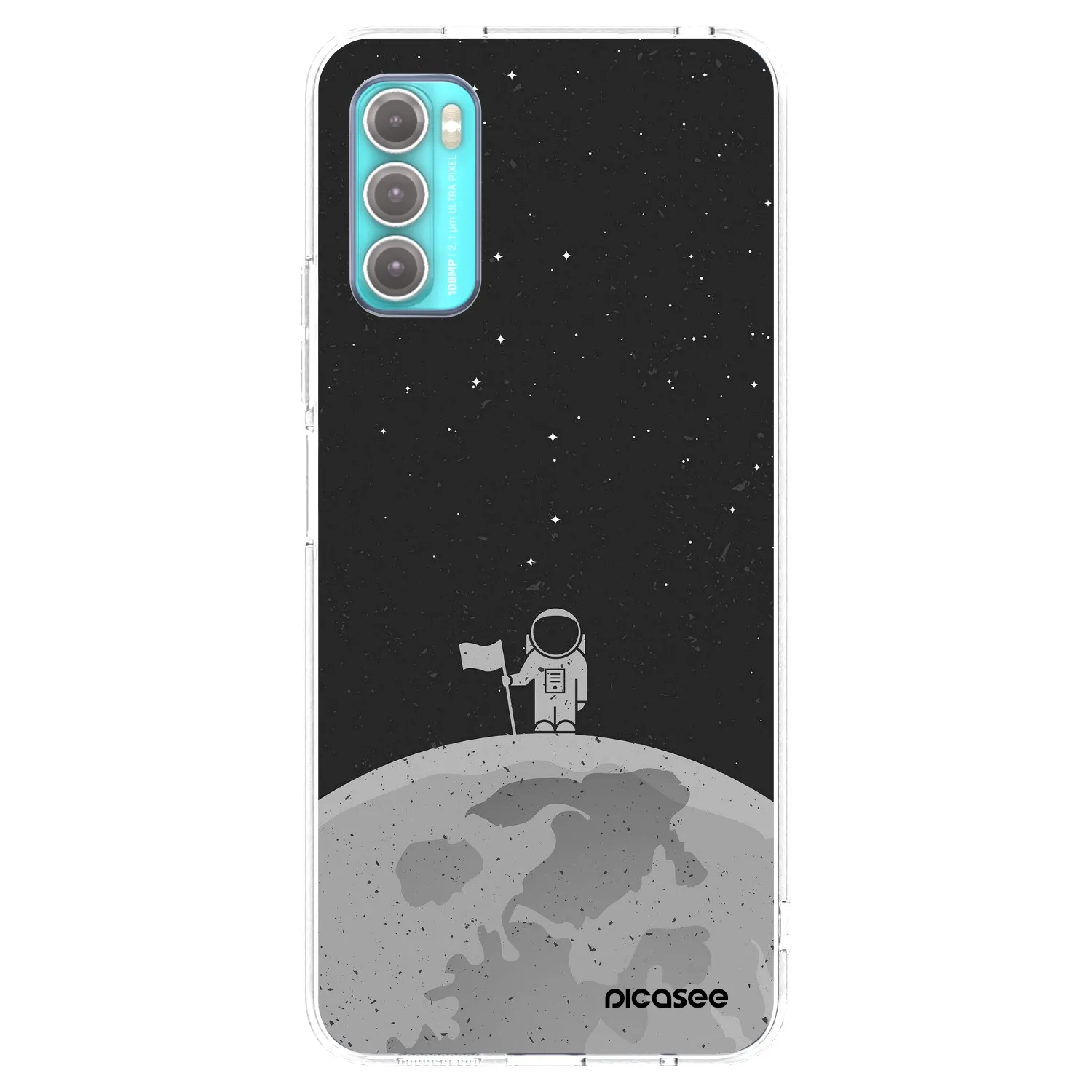 Picasee Motorola Moto G60 Hülle - Transparentes Silikon - Astronaut