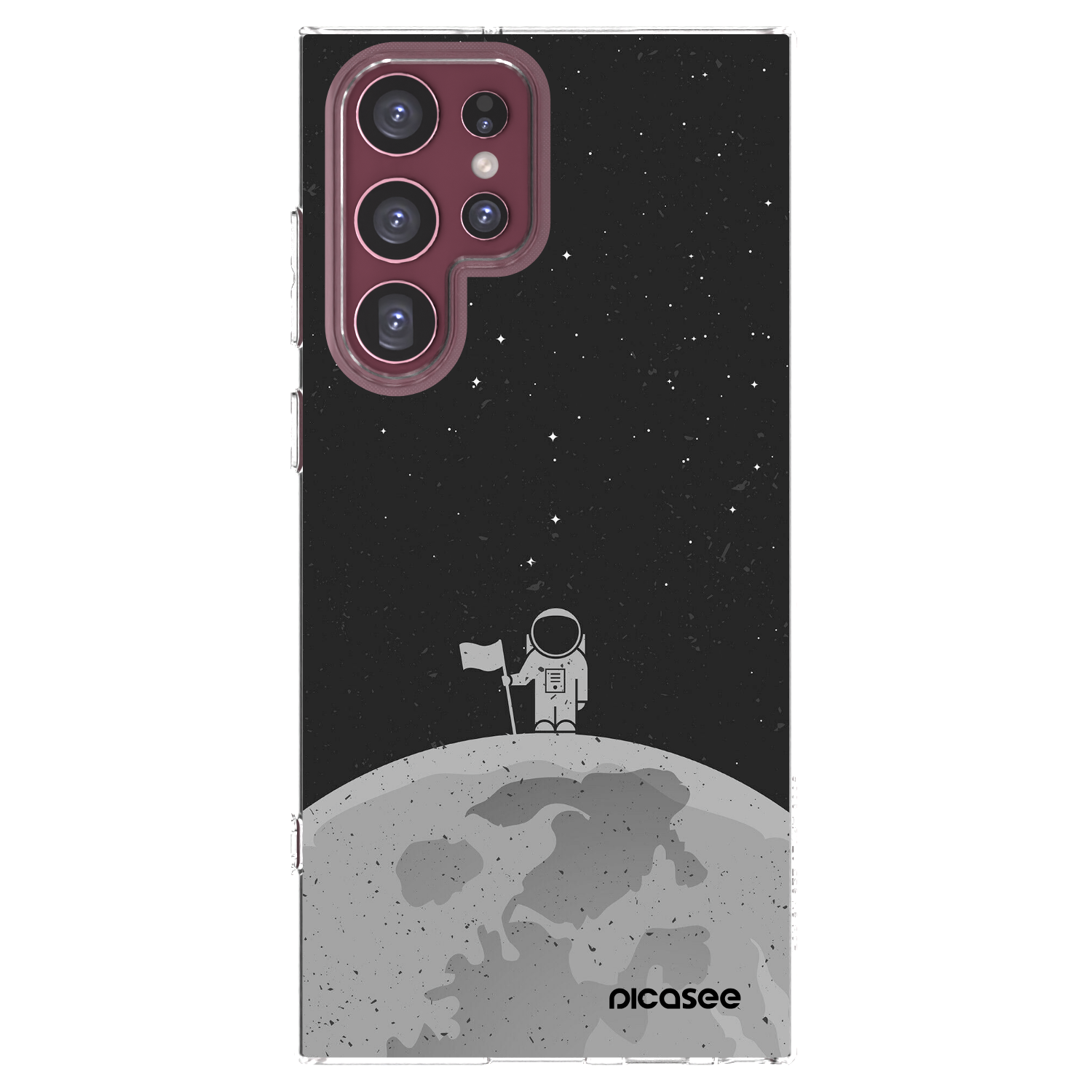 Picasee Samsung Galaxy S22 Ultra 5G Hülle - Transparentes Silikon - Astronaut