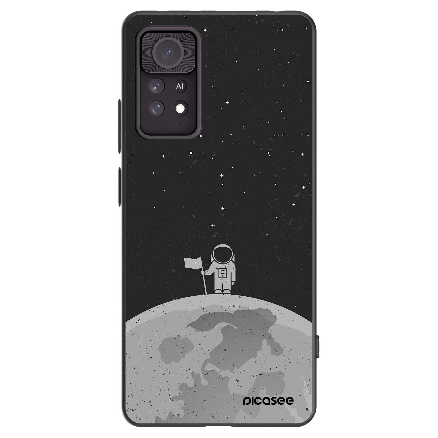 Picasee Xiaomi Redmi Note 11 Pro Hülle - Schwarzes Silikon - Astronaut