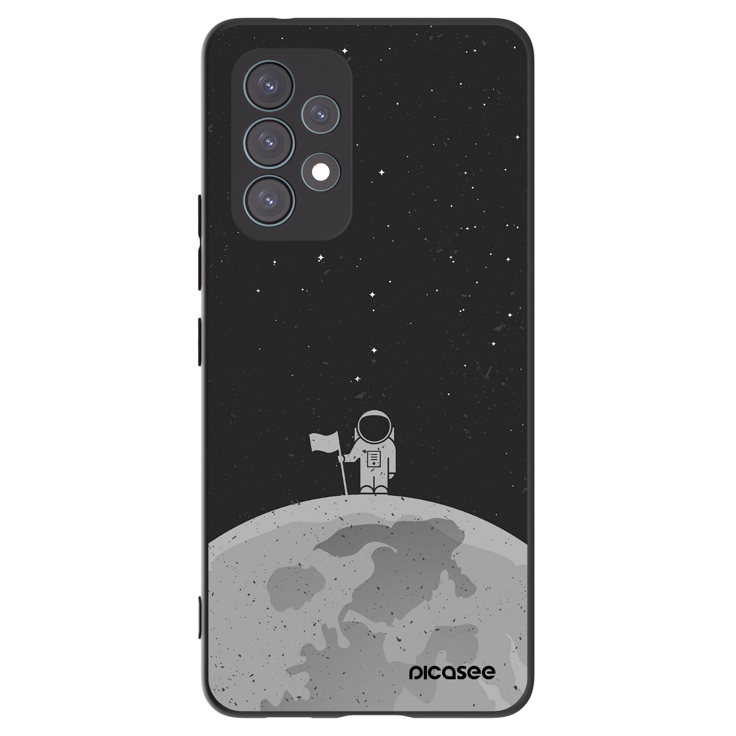 Picasee Samsung Galaxy A53 5G A536 Hülle - Schwarzes Silikon - Astronaut