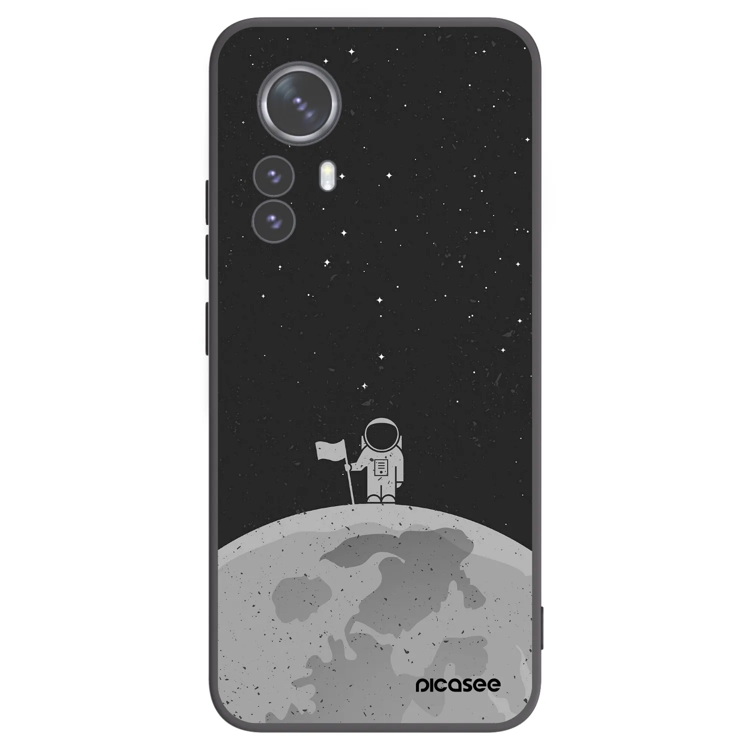 Picasee Xiaomi 12 Pro Hülle - Schwarzes Silikon - Astronaut