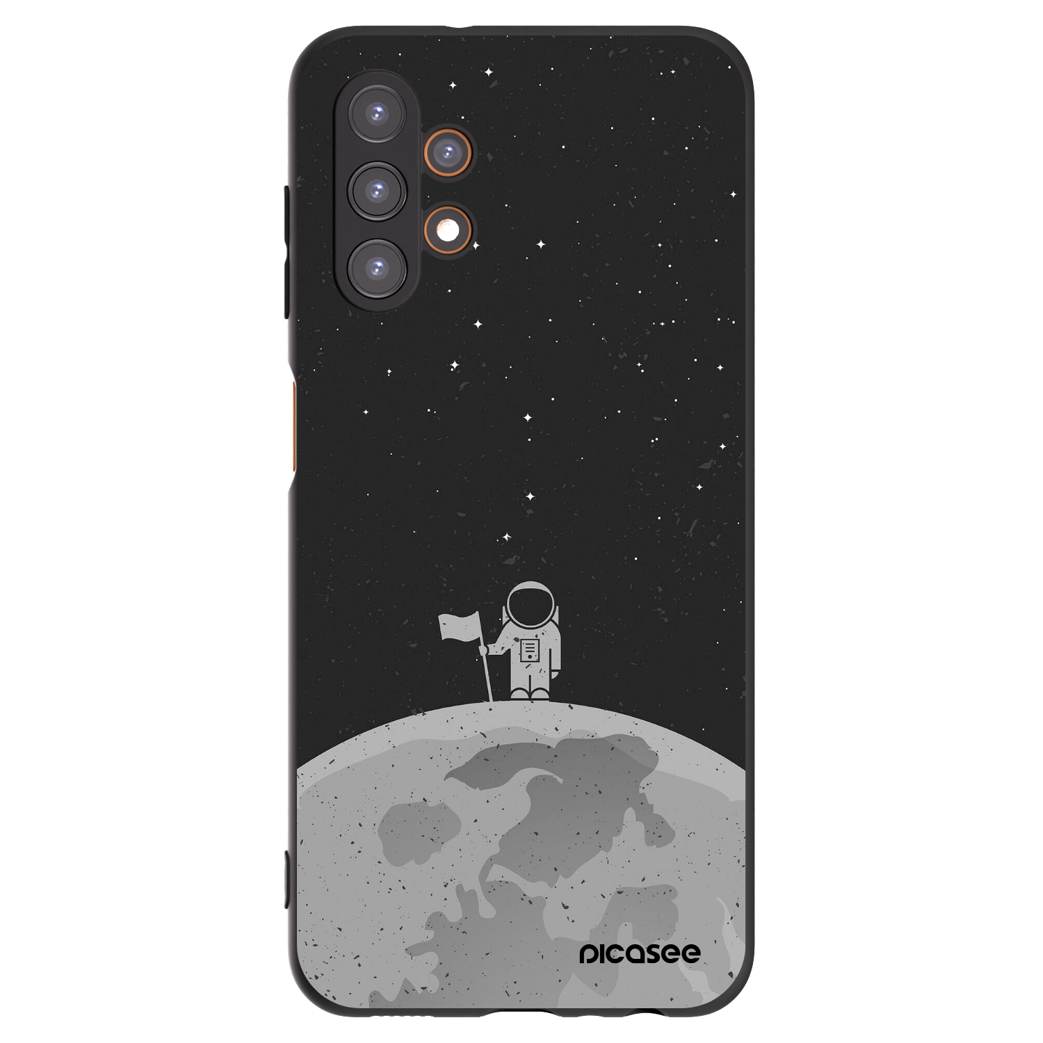 Picasee Samsung Galaxy A13 4G A135 Hülle - Schwarzes Silikon - Astronaut