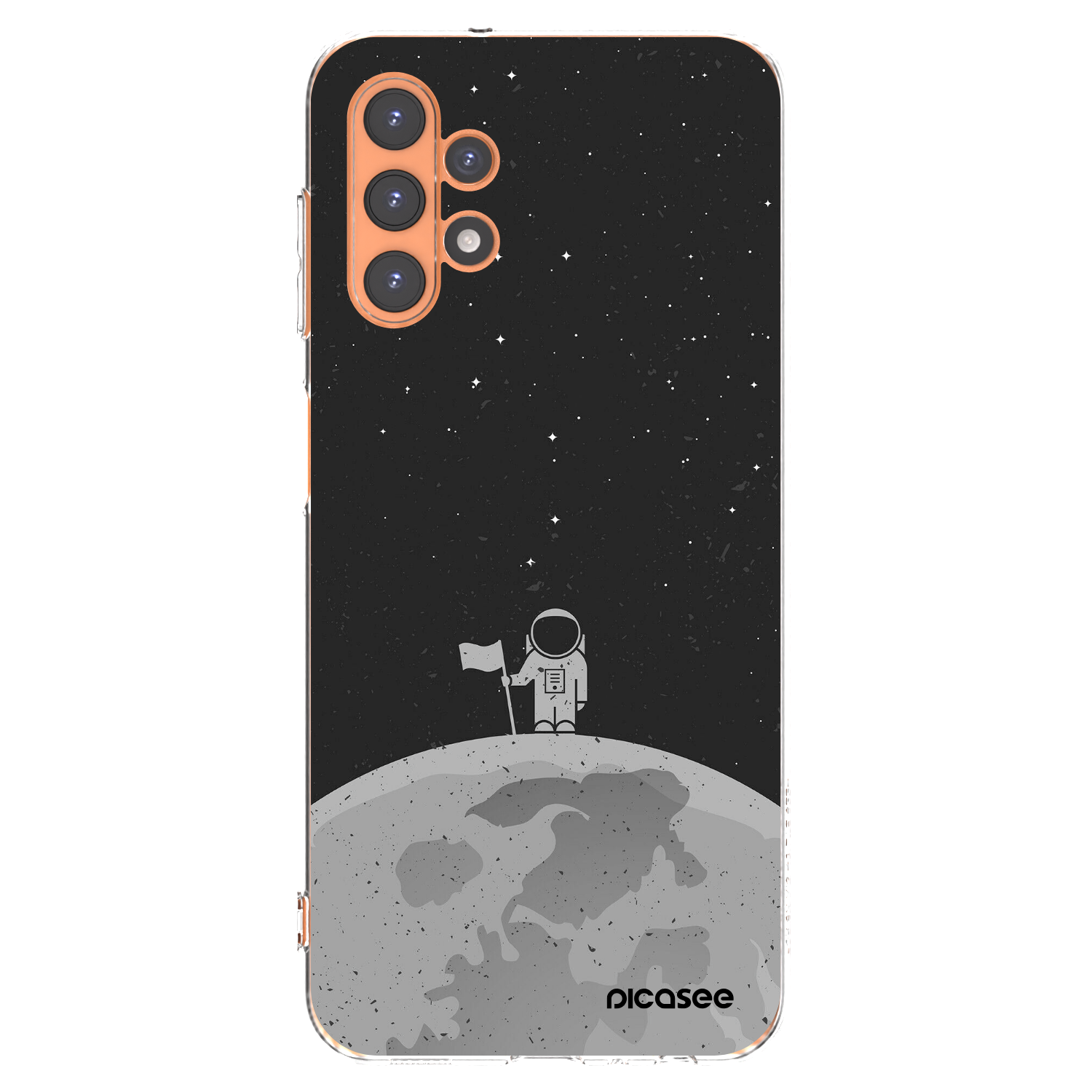 Picasee Samsung Galaxy A13 4G A135 Hülle - Transparentes Silikon - Astronaut