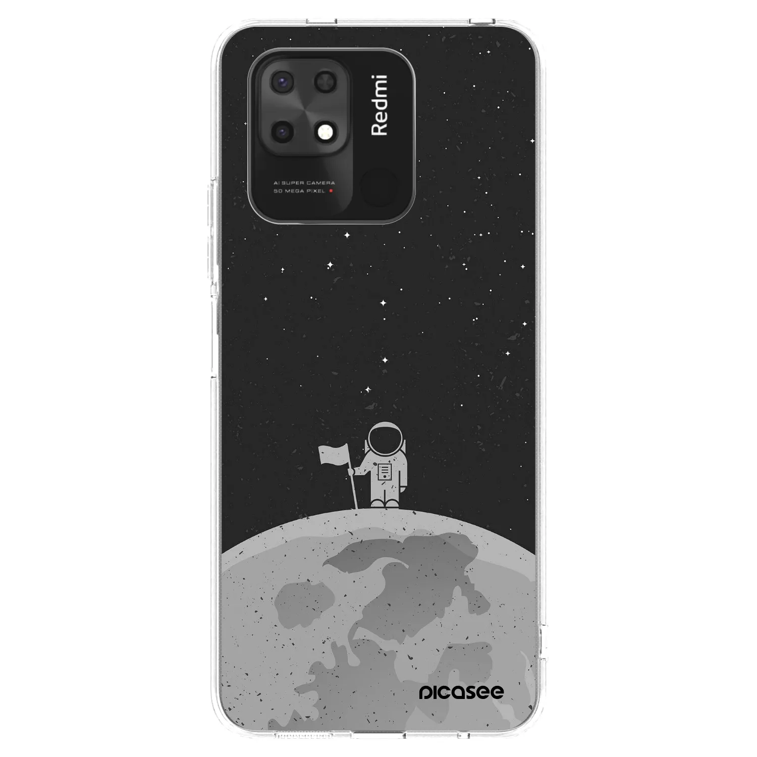 Picasee Xiaomi Redmi 10C Hülle - Transparentes Silikon - Astronaut