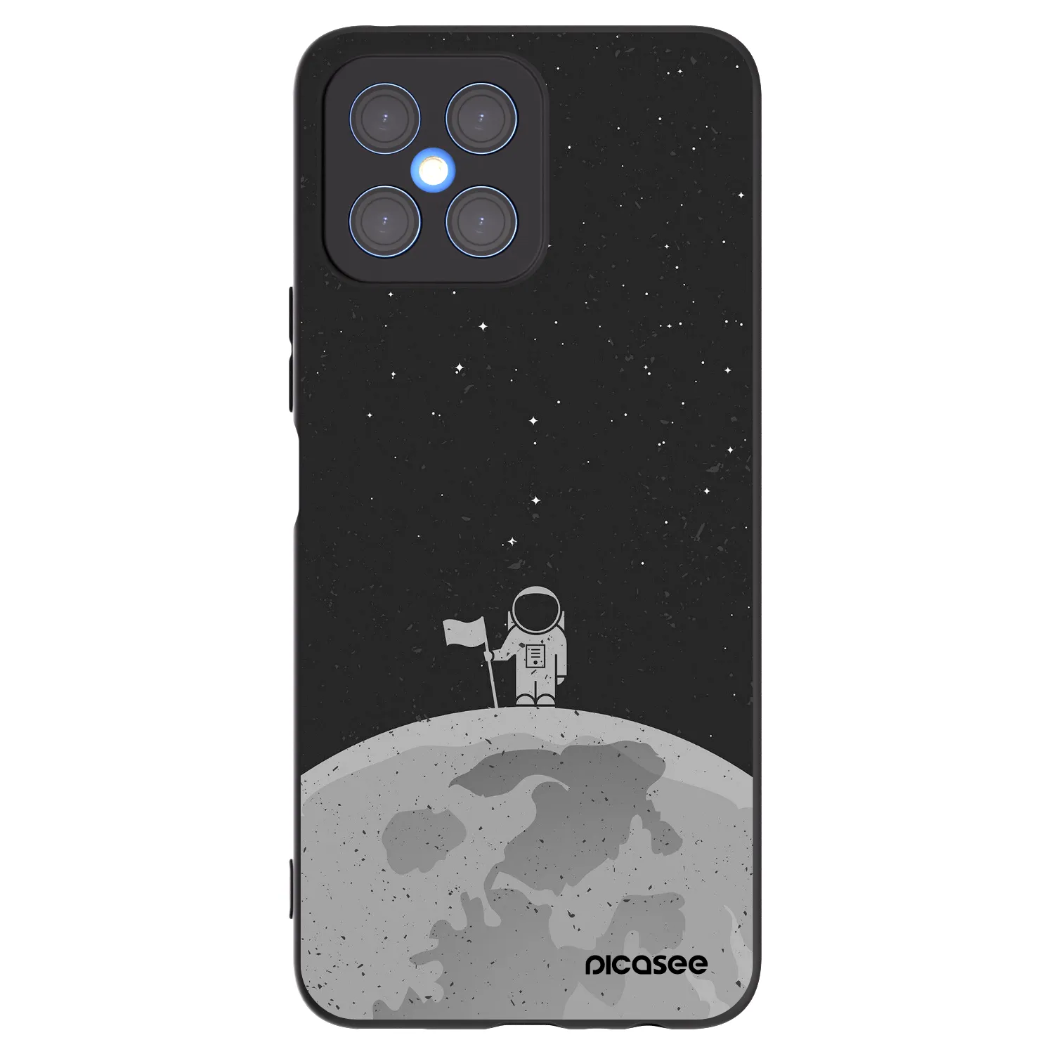 Picasee Honor X8 4G Hülle - Schwarzes Silikon - Astronaut