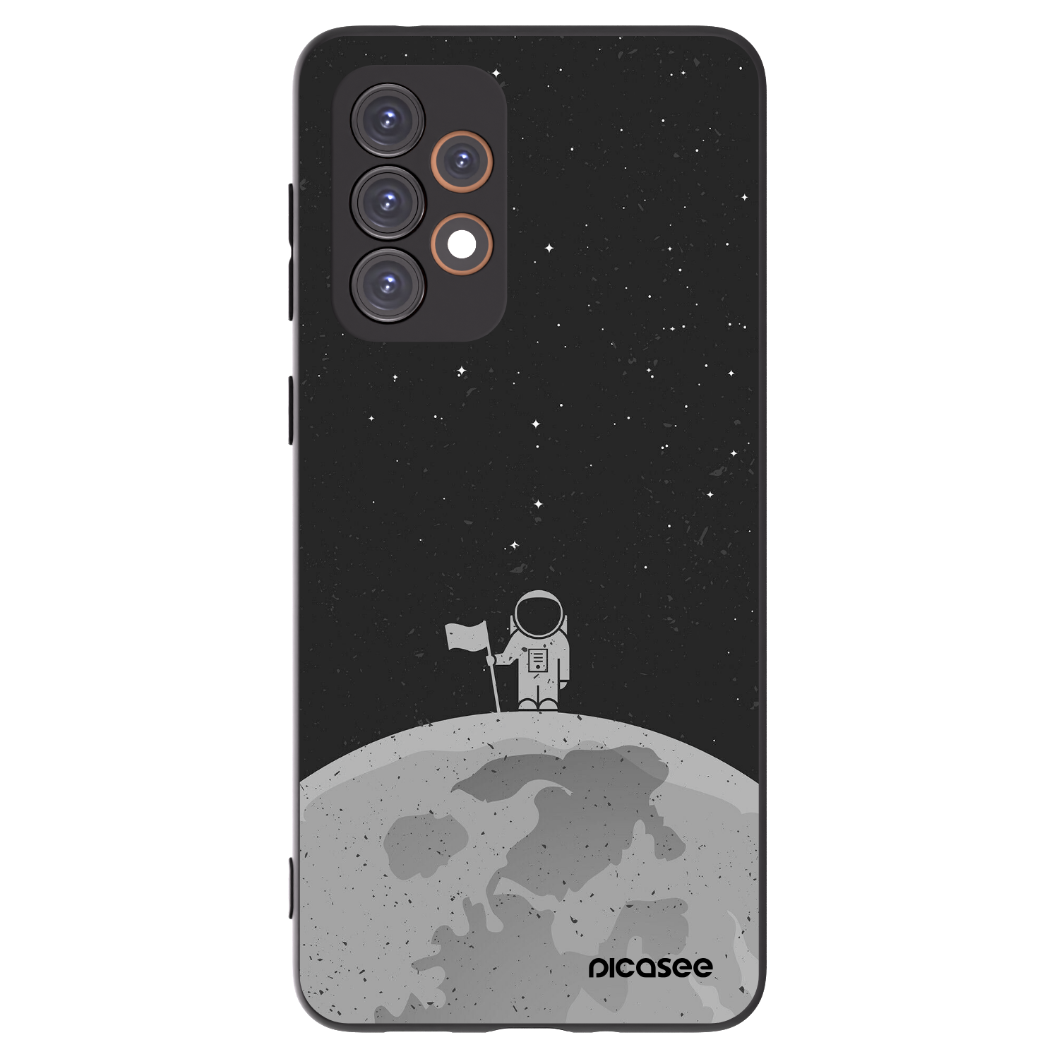 Picasee Samsung Galaxy A33 5G A336 Hülle - Schwarzes Silikon - Astronaut
