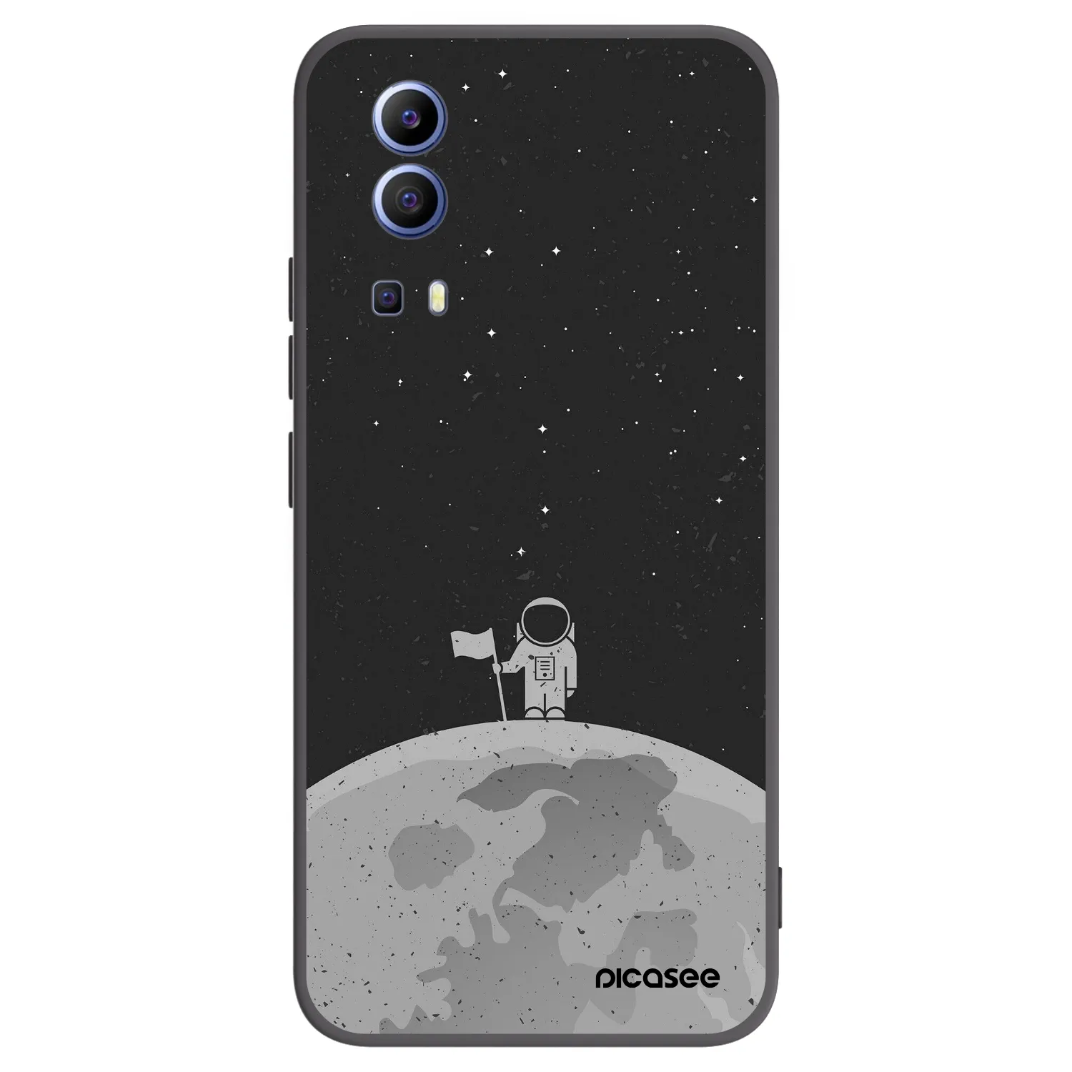 Picasee Vivo Y52 5G Hülle - Schwarzes Silikon - Astronaut