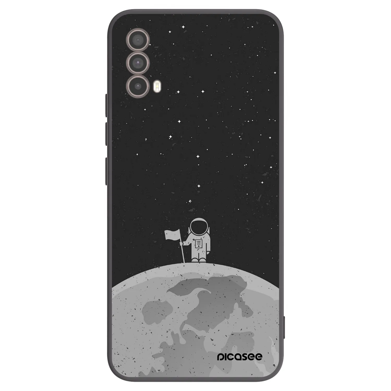 Picasee Motorola Moto E40 Hülle - Schwarzes Silikon - Astronaut