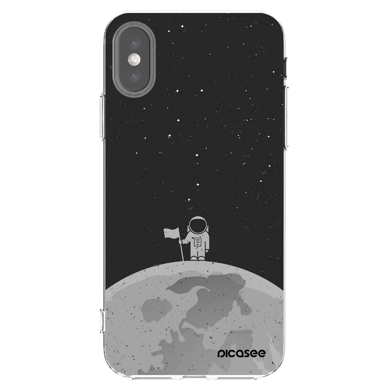 Picasee Apple iPhone X/XS Hülle - Transparentes Silikon - Astronaut