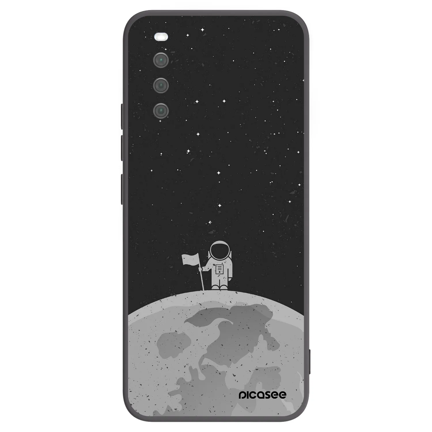 Picasee Sony Xperia 10 III Hülle - Schwarzes Silikon - Astronaut