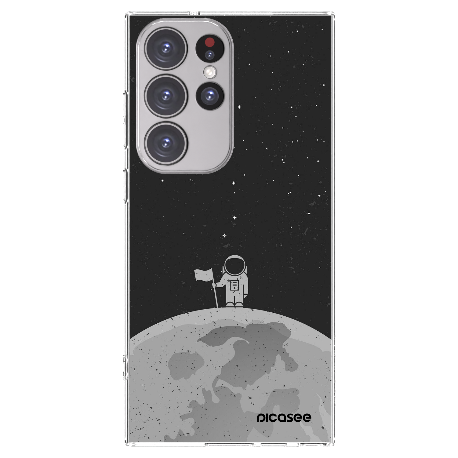 Picasee Samsung Galaxy S23 Ultra 5G Hülle - Transparentes Silikon - Astronaut