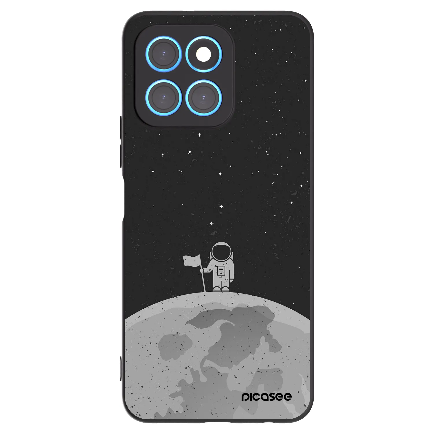 Picasee Honor X6 Hülle - Schwarzes Silikon - Astronaut