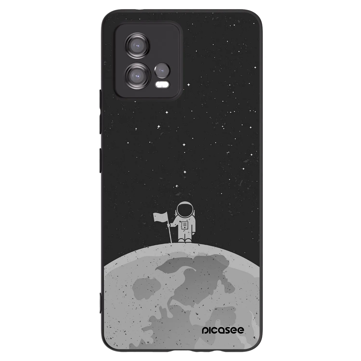 Picasee Motorola Moto G72 Hülle - Schwarzes Silikon - Astronaut