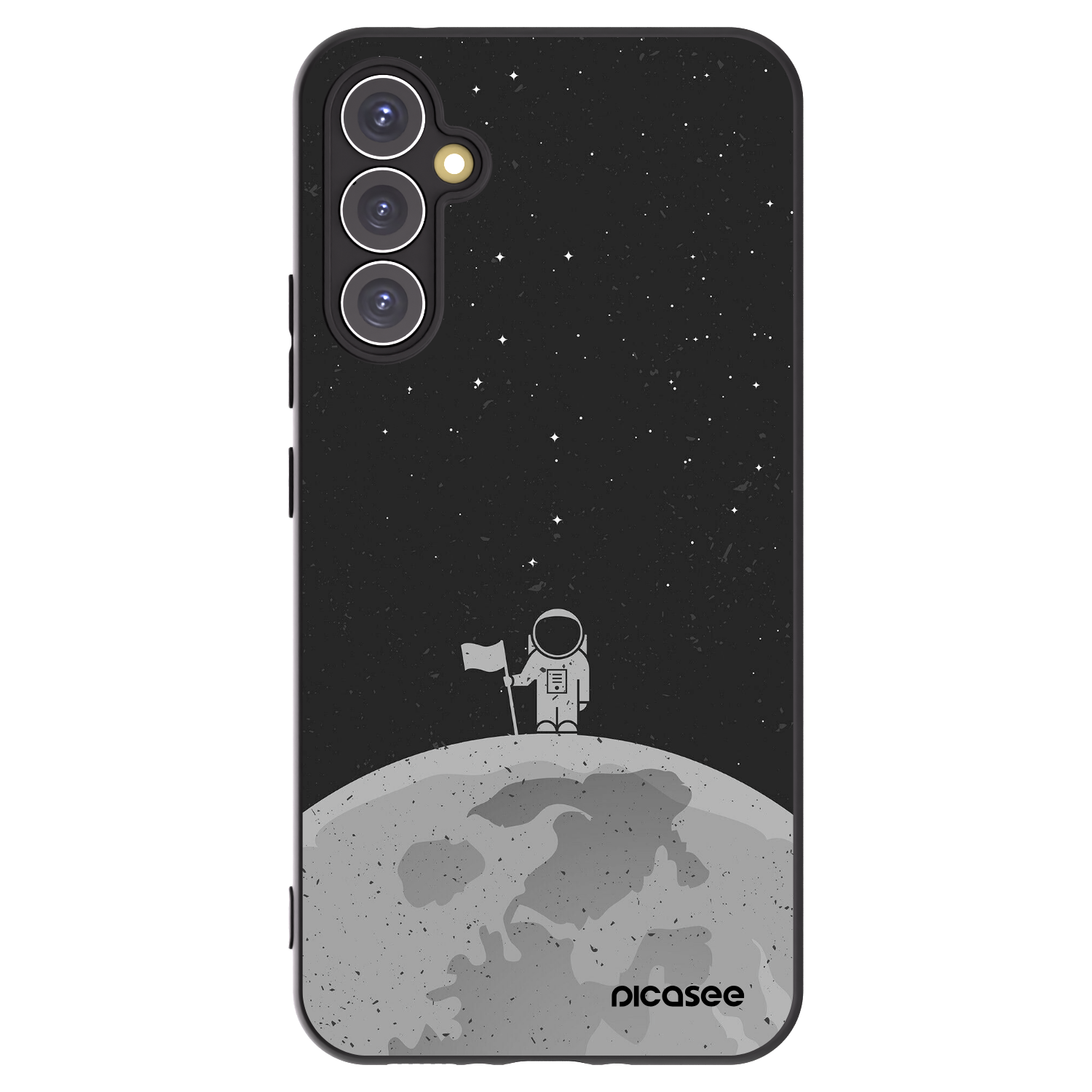 Picasee Samsung Galaxy A34 5G A346B Hülle - Schwarzes Silikon - Astronaut