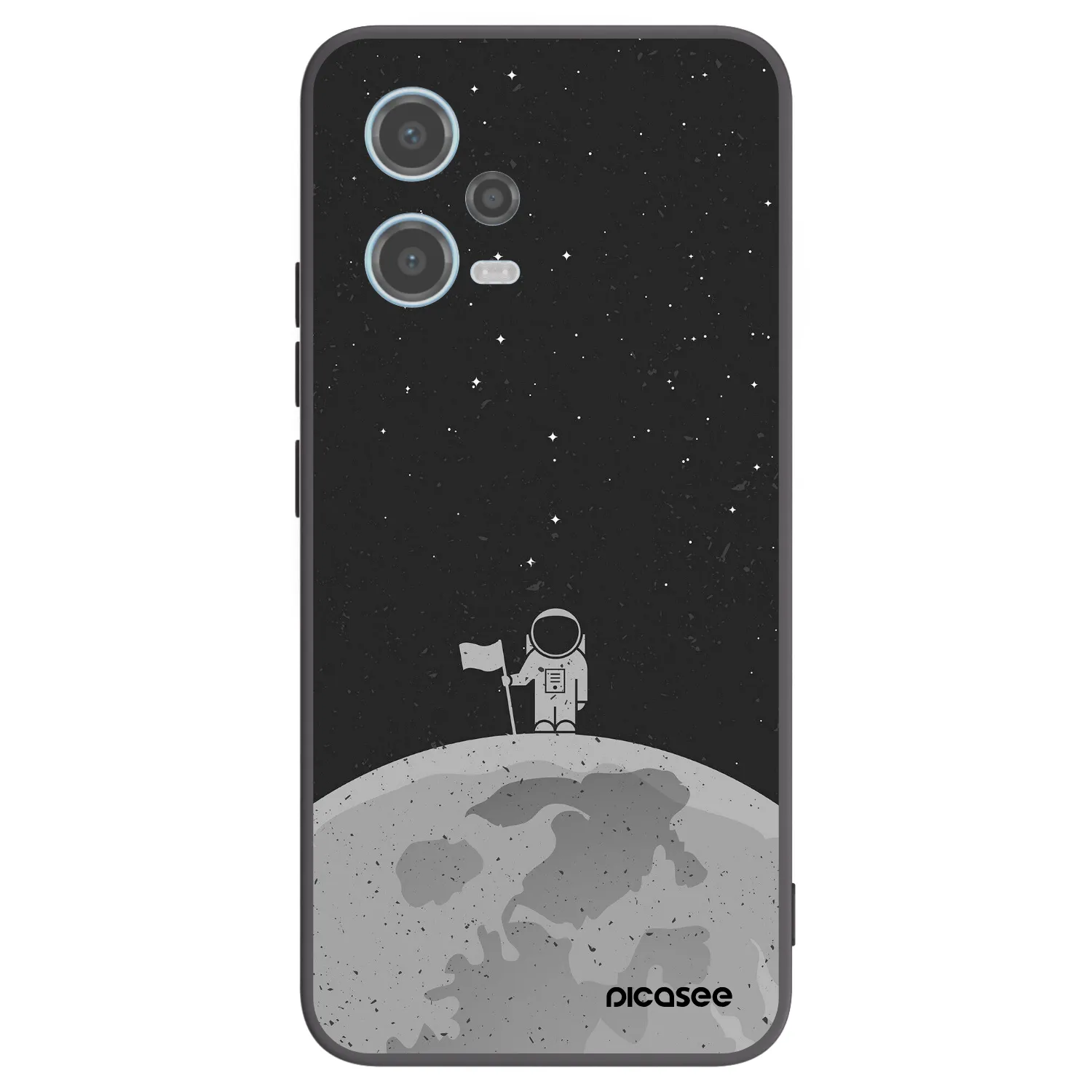 Picasee Xiaomi Redmi Note 12 5G Hülle - Schwarzes Silikon - Astronaut