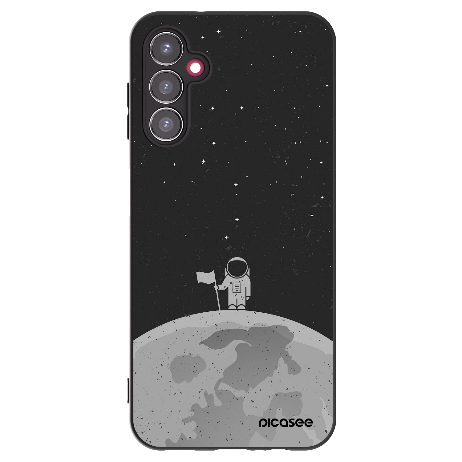 Picasee Samsung Galaxy A14 4G A145R Hülle - Schwarzes Silikon - Astronaut