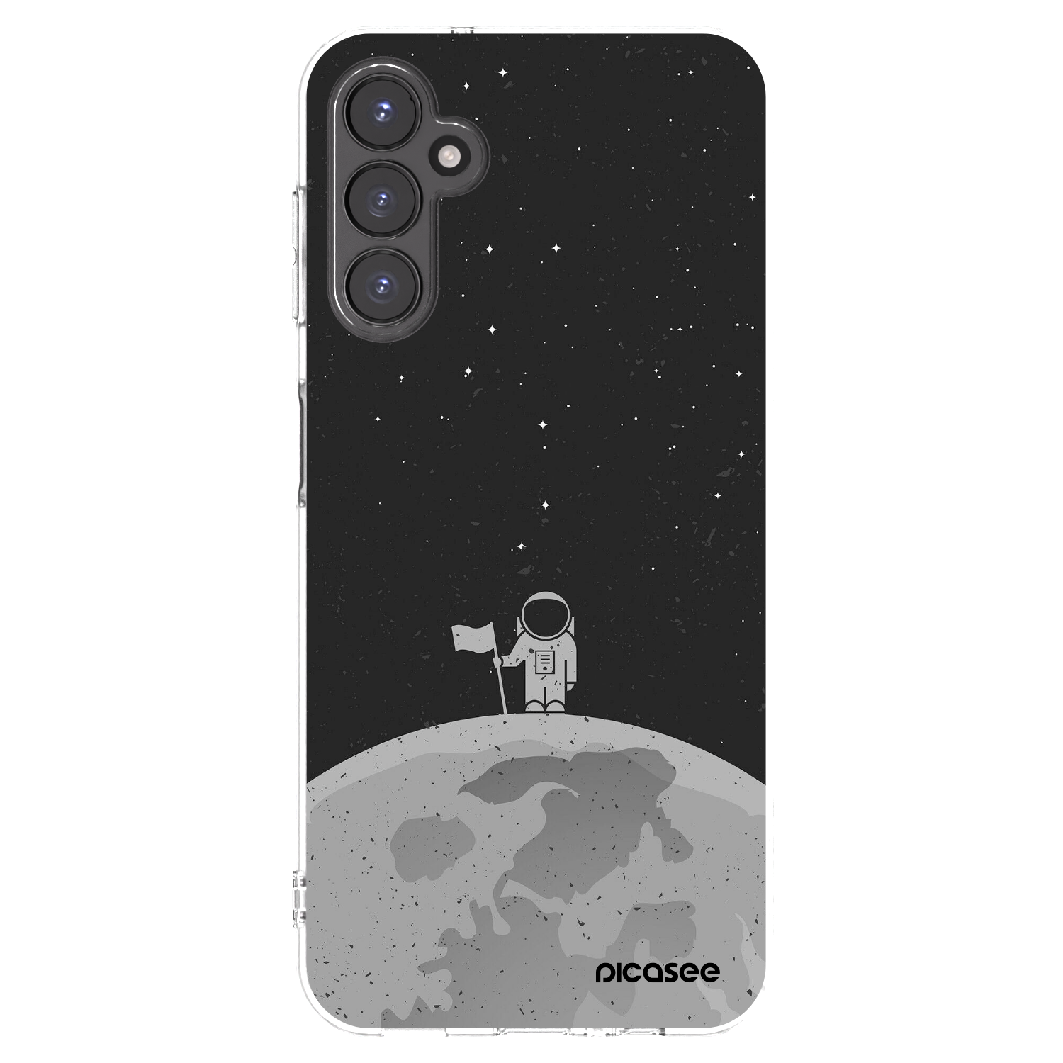 Picasee Samsung Galaxy A14 4G A145R Hülle - Transparentes Silikon - Astronaut