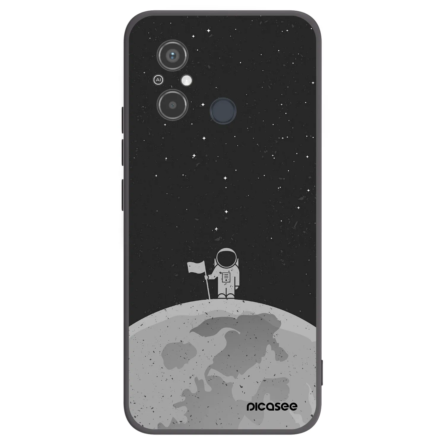 Picasee Xiaomi Redmi 12C Hülle - Schwarzes Silikon - Astronaut