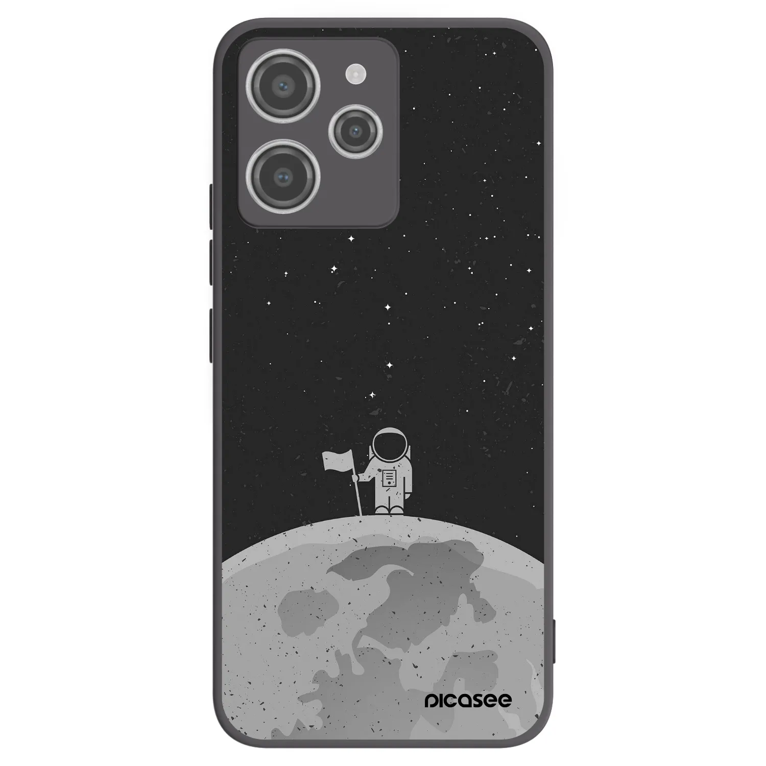 Picasee Xiaomi Redmi 12 4G Hülle - Schwarzes Silikon - Astronaut