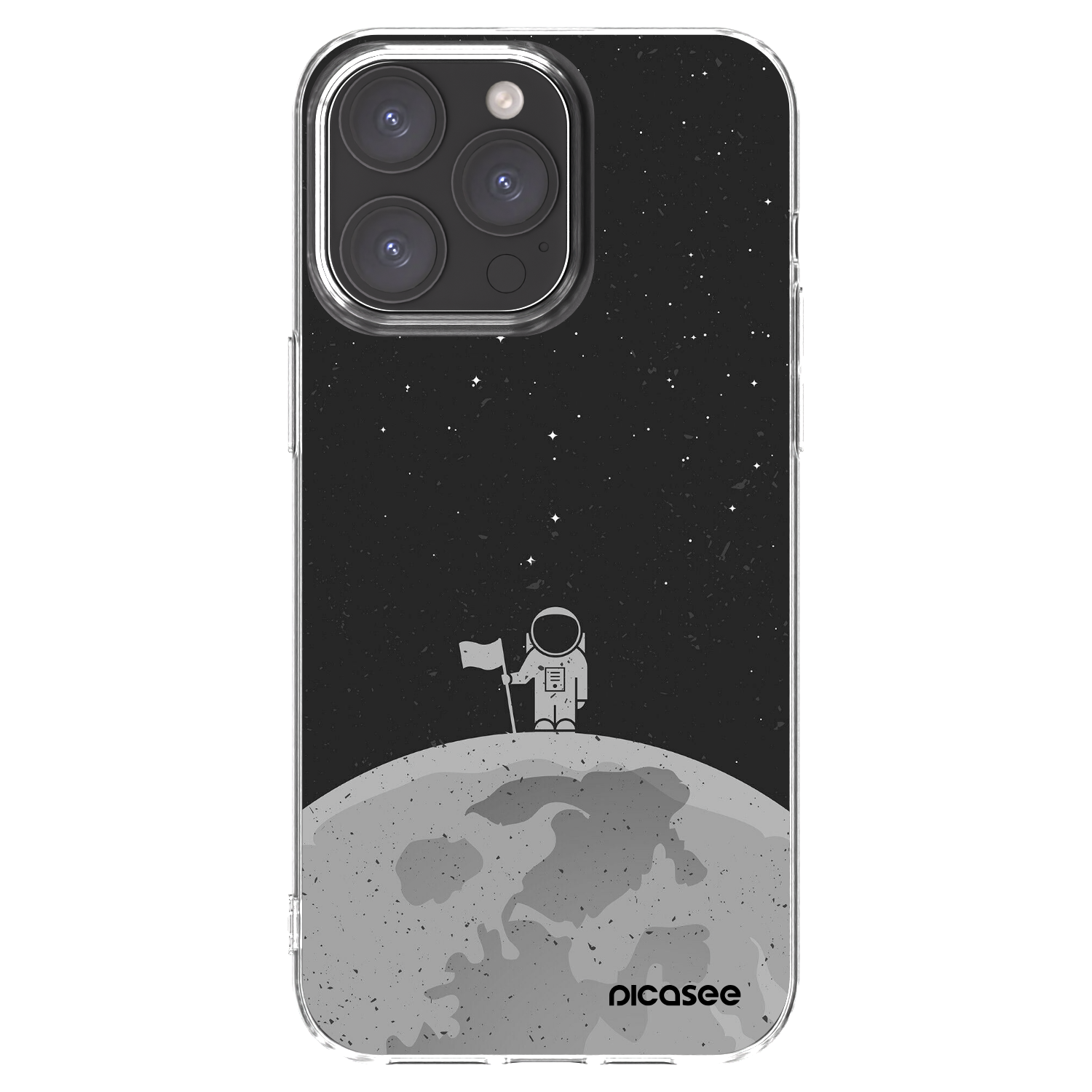 Picasee Apple iPhone 15 Pro Max Hülle - Transparentes Silikon - Astronaut