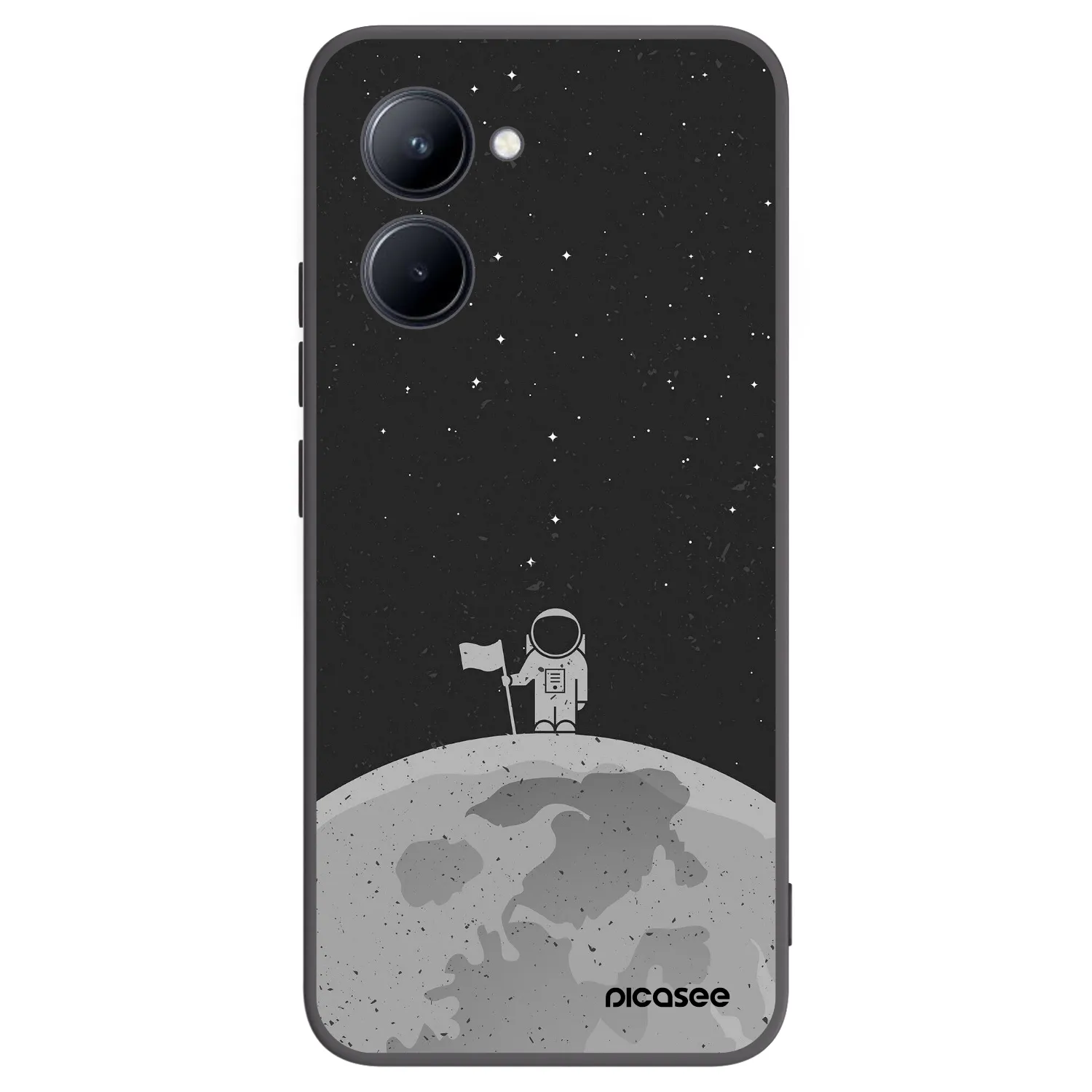 Picasee Realme C33 (2023) Hülle - Schwarzes Silikon - Astronaut