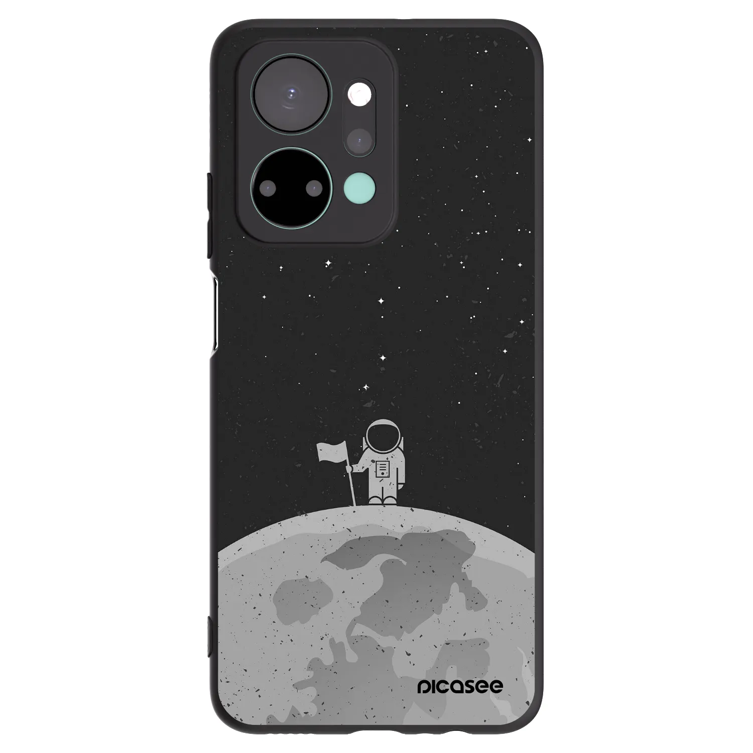 Picasee Honor X7a Hülle - Schwarzes Silikon - Astronaut