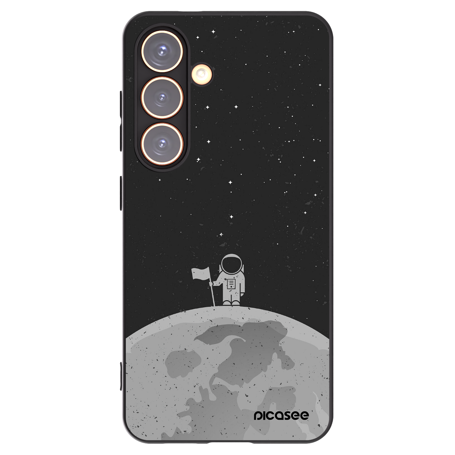 Picasee Samsung Galaxy S24 S921B 5G Hülle - Schwarzes Silikon - Astronaut