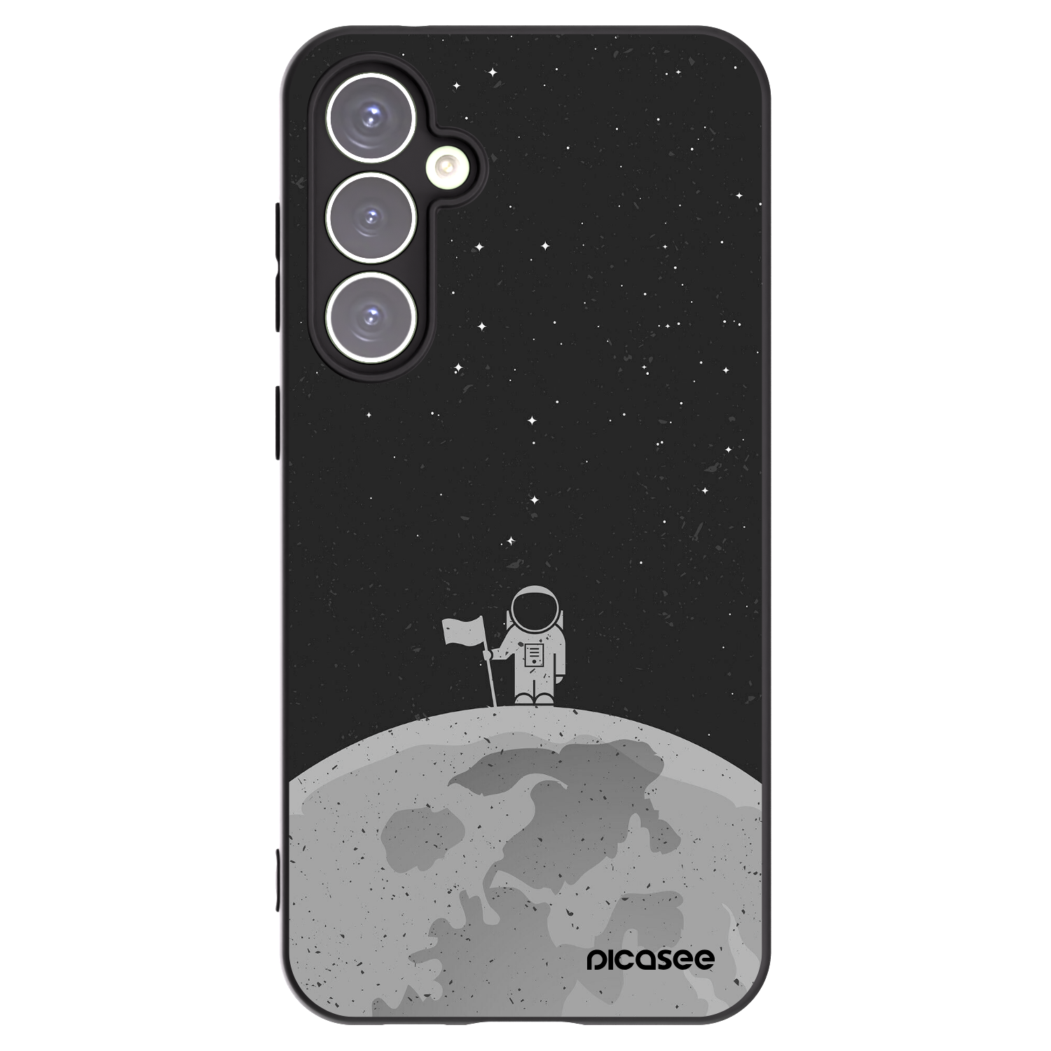 Picasee Samsung Galaxy S23 FE S711B Hülle - Schwarzes Silikon - Astronaut