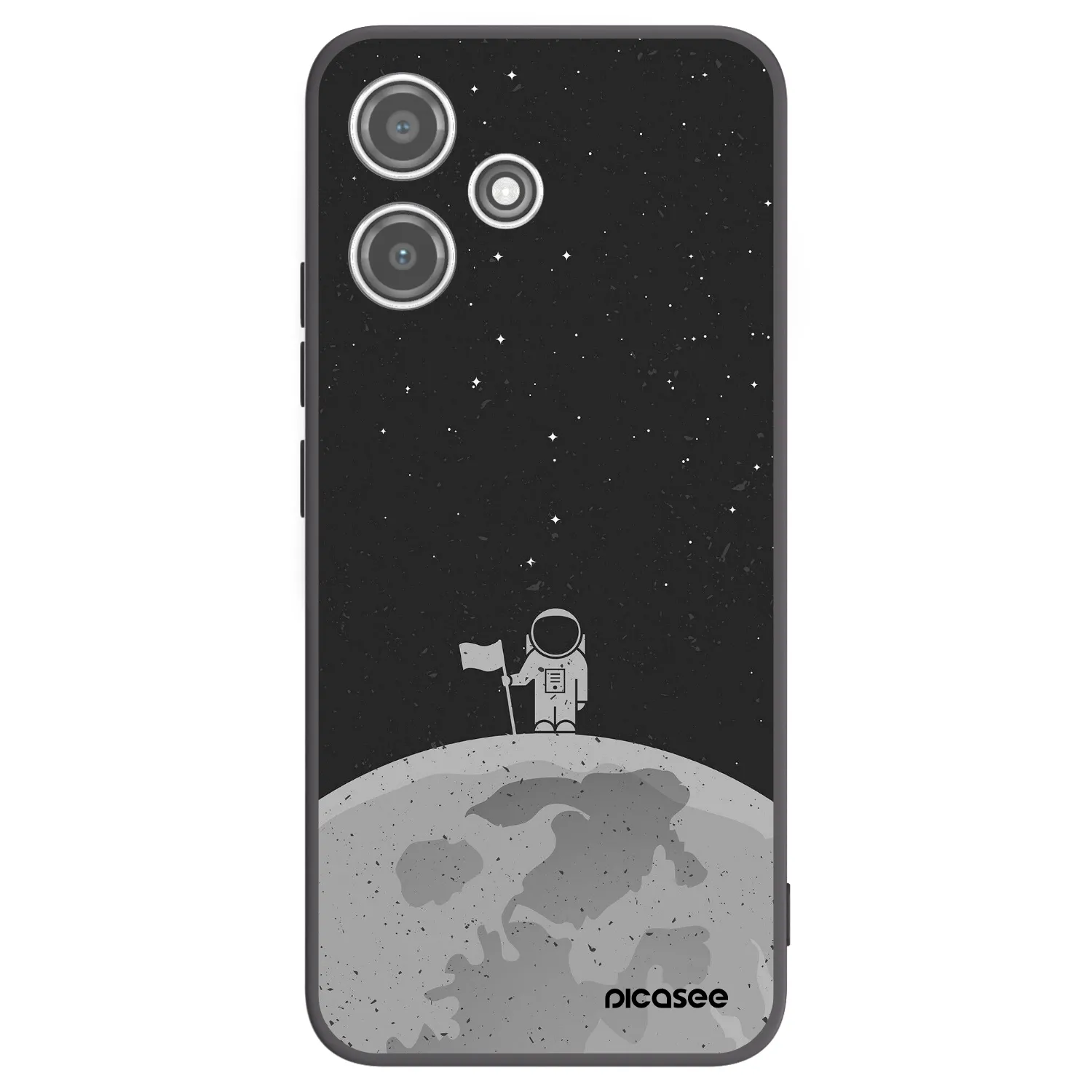 Picasee Xiaomi Redmi 12 5G Hülle - Schwarzes Silikon - Astronaut