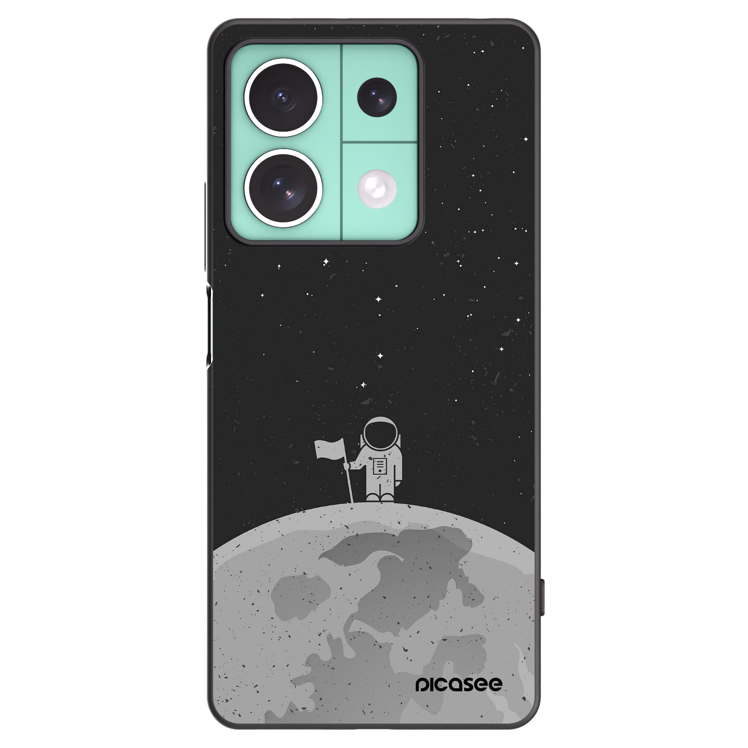 Picasee Xiaomi Redmi Note 13 5G Hülle - Schwarzes Silikon - Astronaut