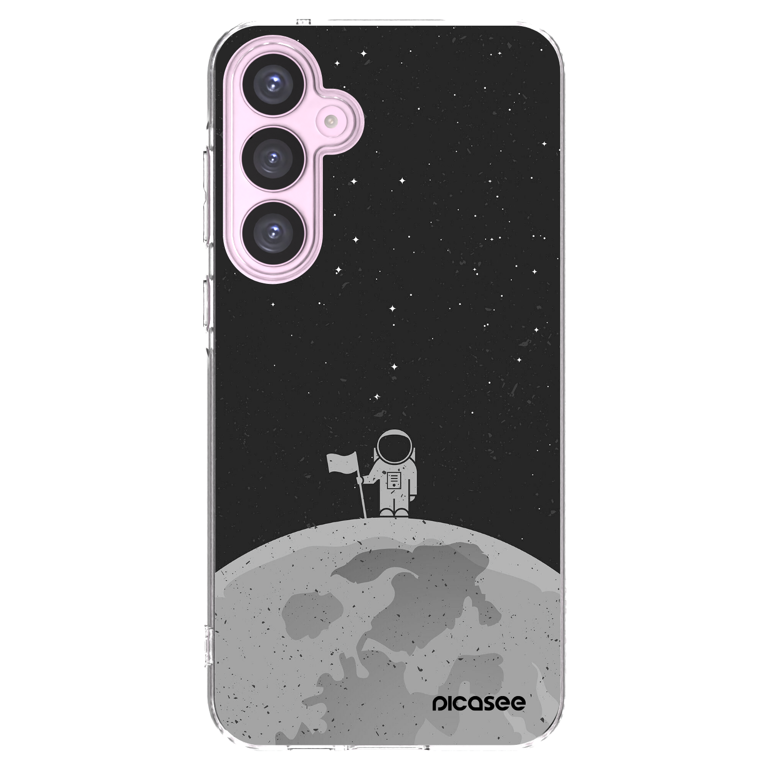 Picasee Samsung Galaxy A55 5G A556B Hülle - Transparentes Silikon - Astronaut
