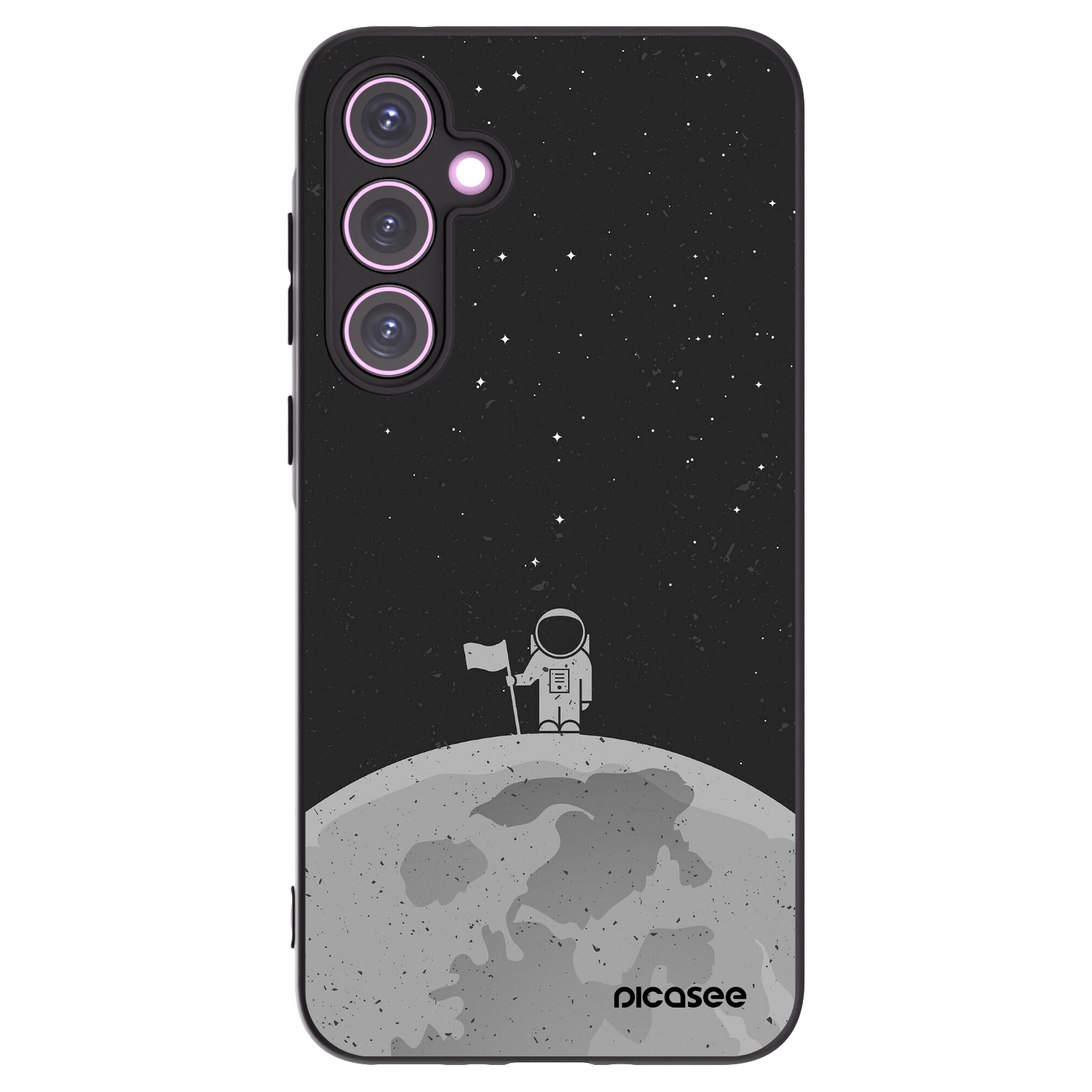 Picasee Samsung Galaxy A35 5G A356B Hülle - Schwarzes Silikon - Astronaut