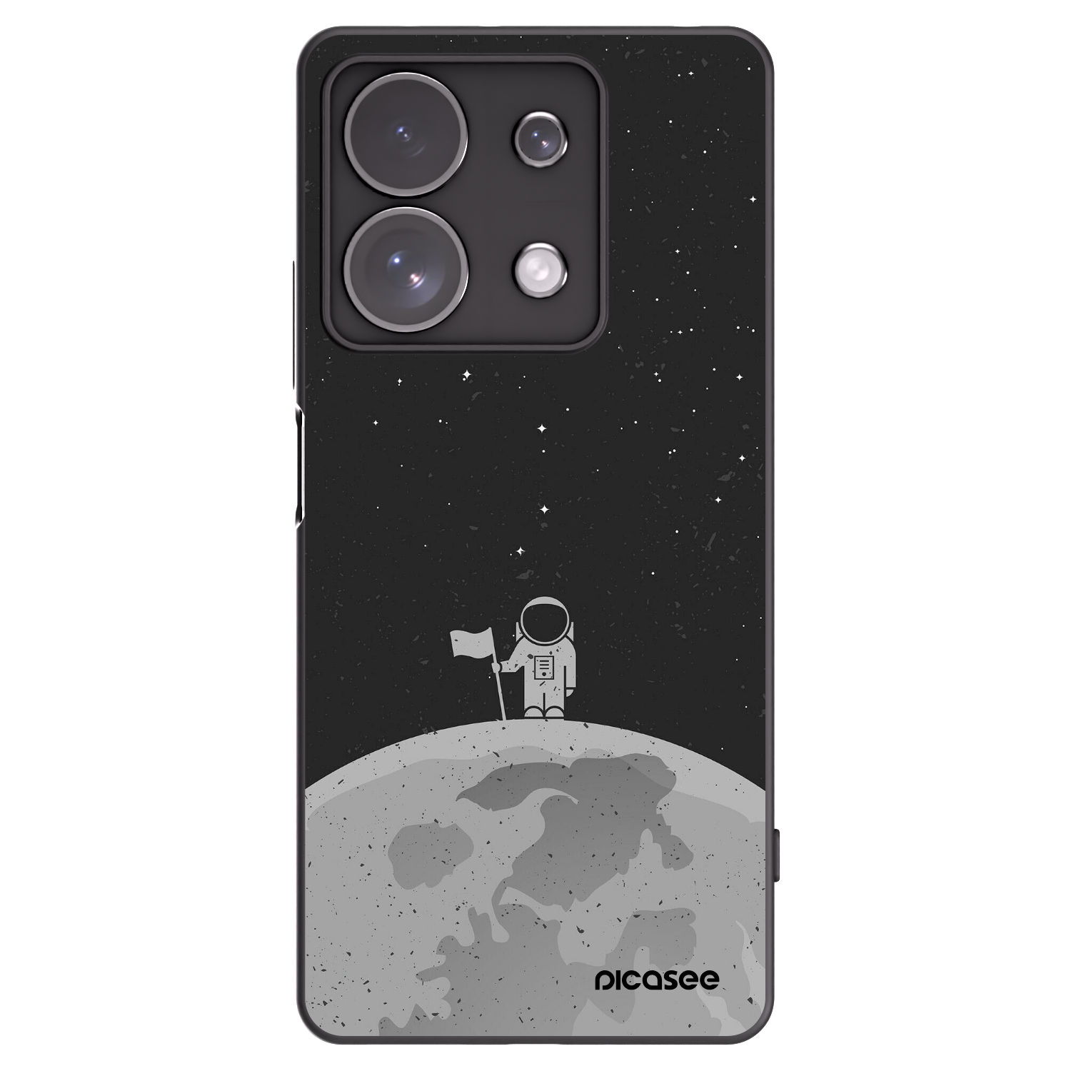 Picasee Xiaomi Redmi Note 13 Pro 4G Hülle - Schwarzes Silikon - Astronaut