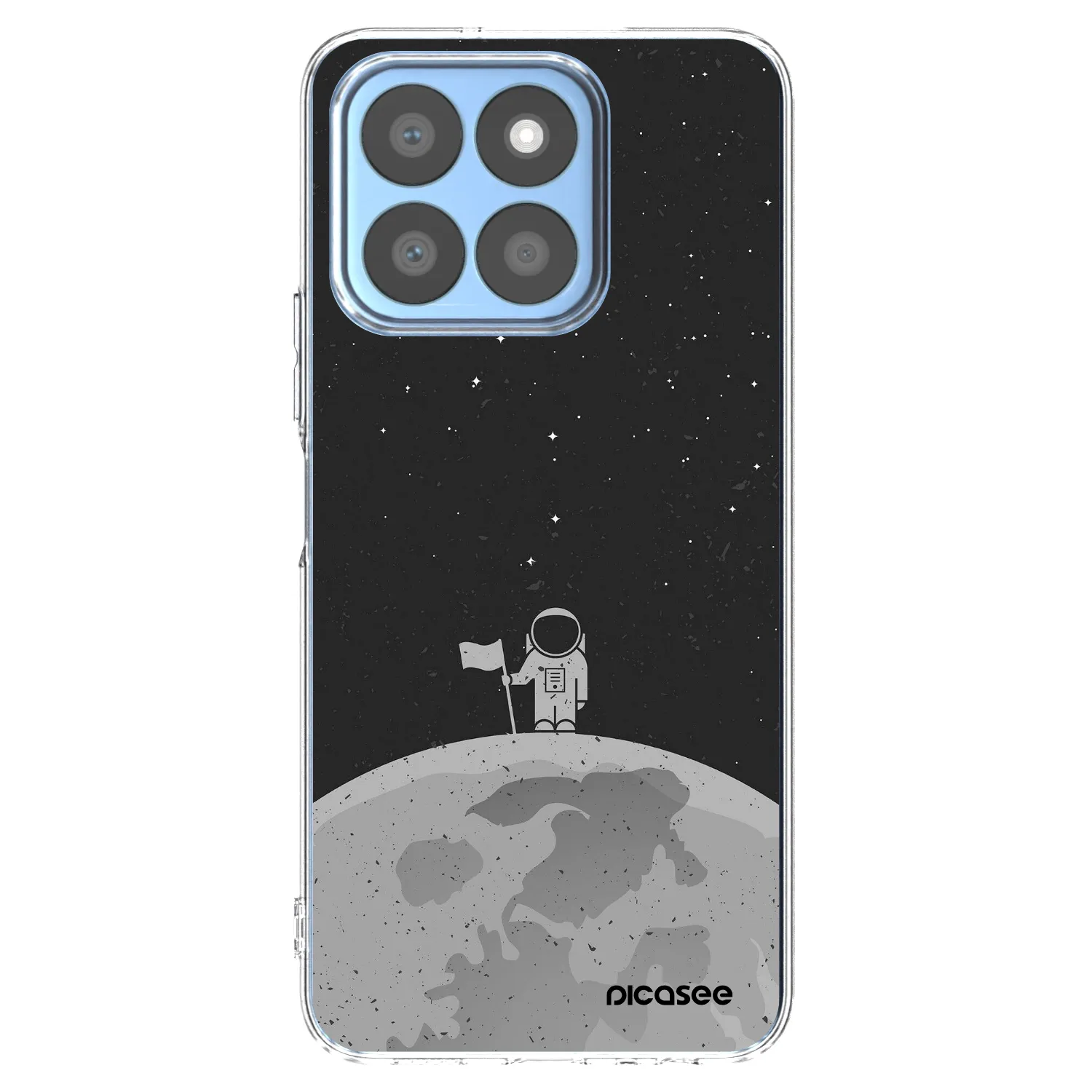 Picasee Honor X8b Hülle - Transparentes Silikon - Astronaut