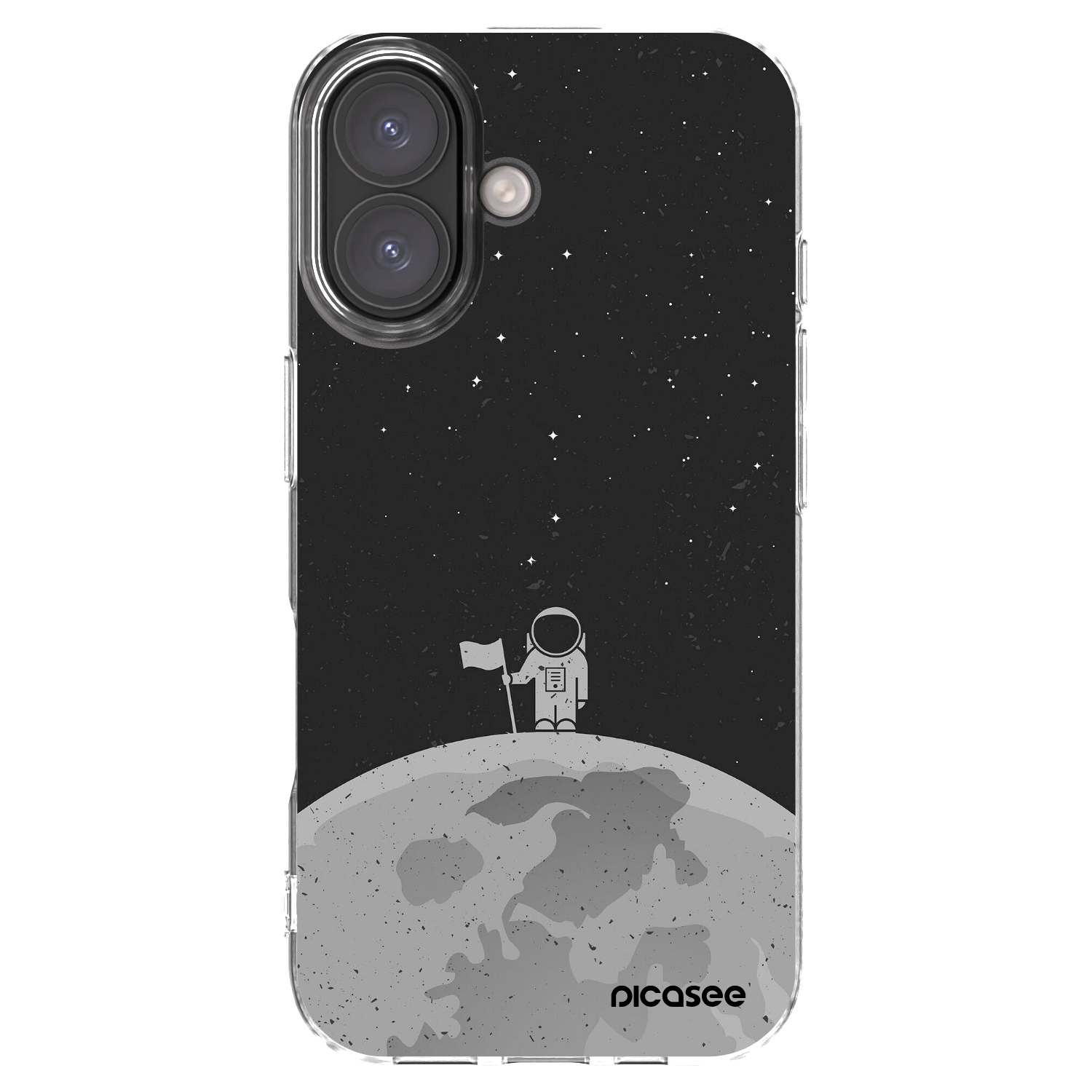 Picasee Apple iPhone 16 Hülle - Transparentes Silikon - Astronaut