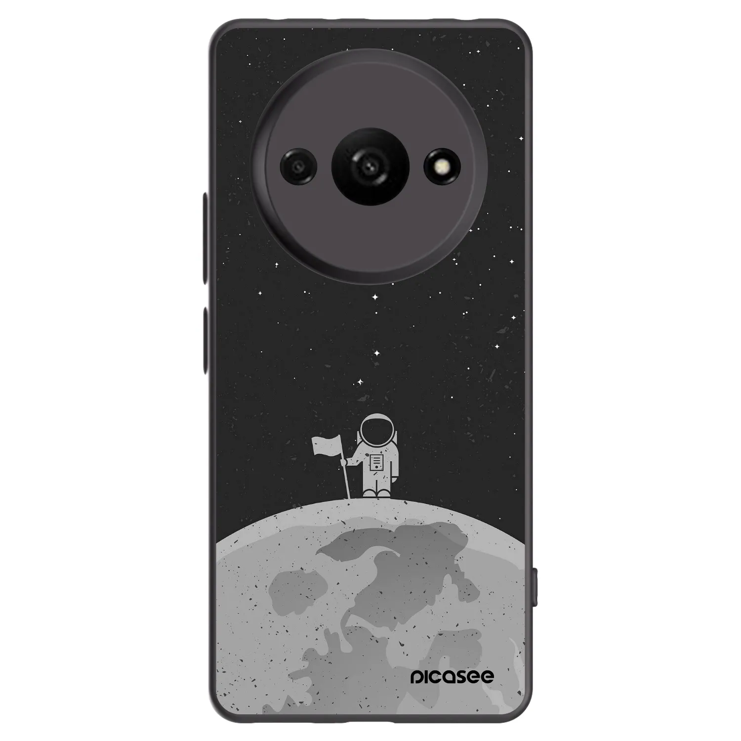 Picasee Xiaomi Redmi A3 Hülle - Schwarzes Silikon - Astronaut