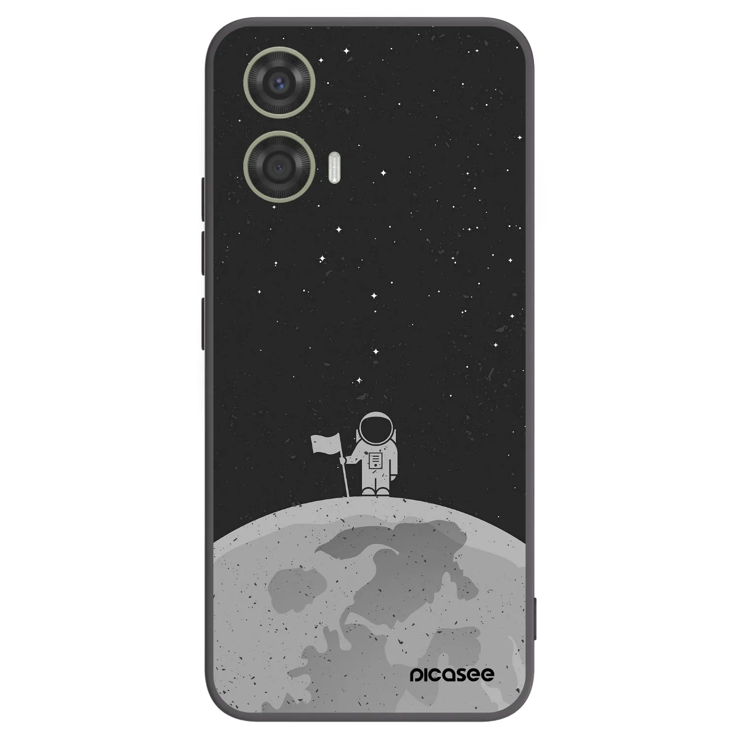 Picasee Motorola Moto G24 Hülle - Schwarzes Silikon - Astronaut