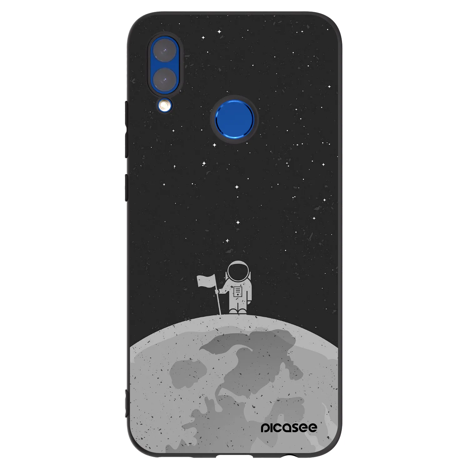 Picasee Honor 10 Lite Hülle - Schwarzes Silikon - Astronaut