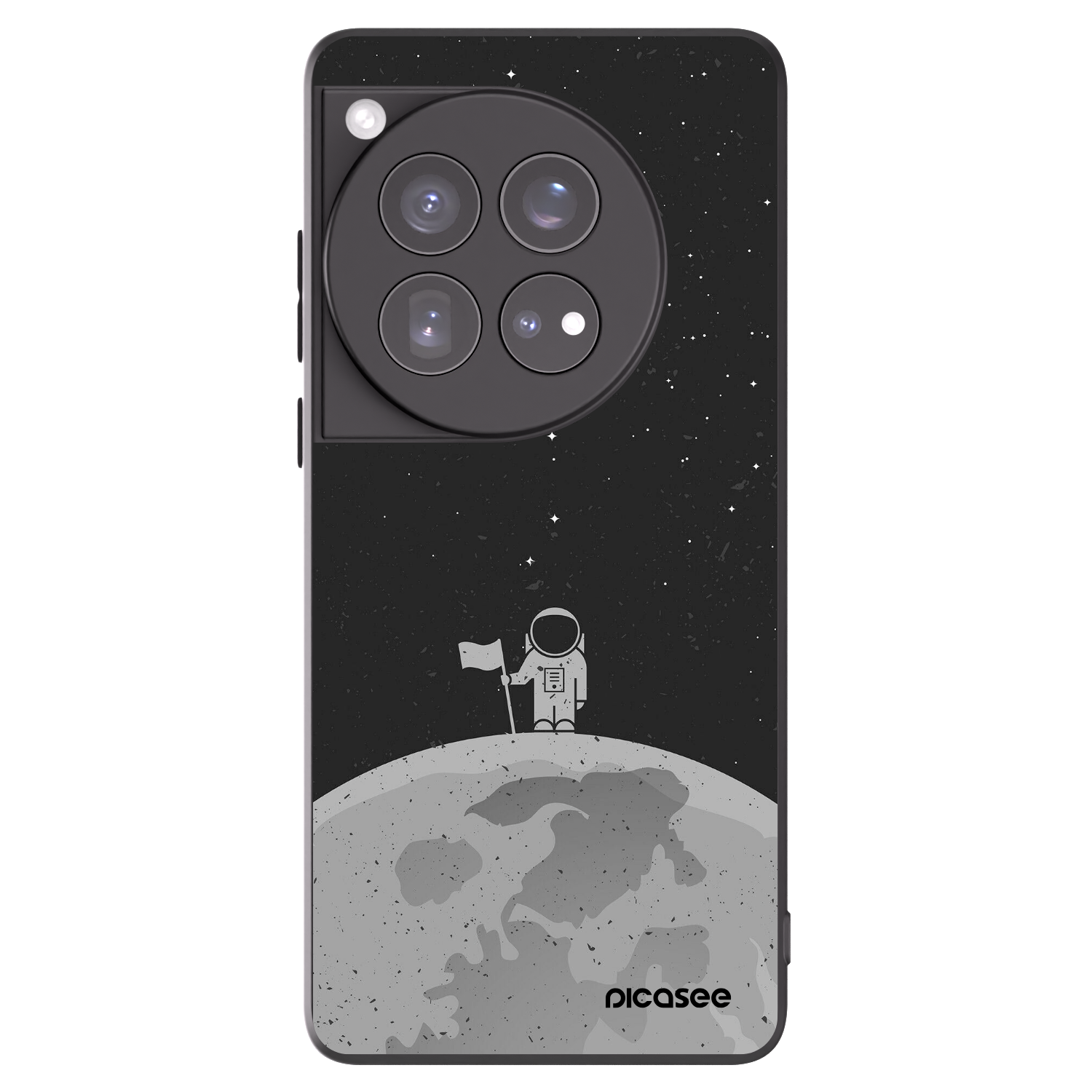 Picasee OnePlus 12 5G Hülle - Schwarzes Silikon - Astronaut