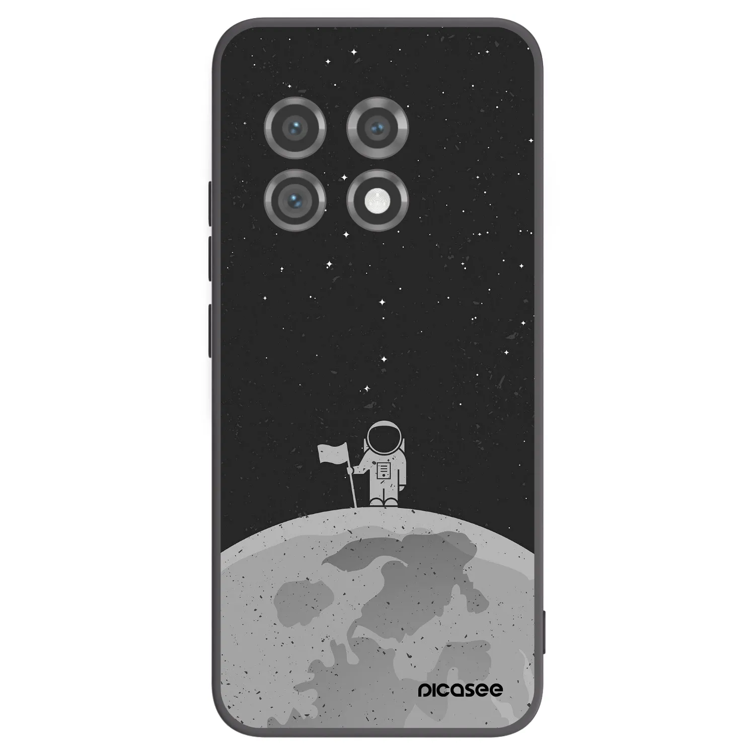 Picasee OnePlus 11 5G Hülle - Schwarzes Silikon - Astronaut