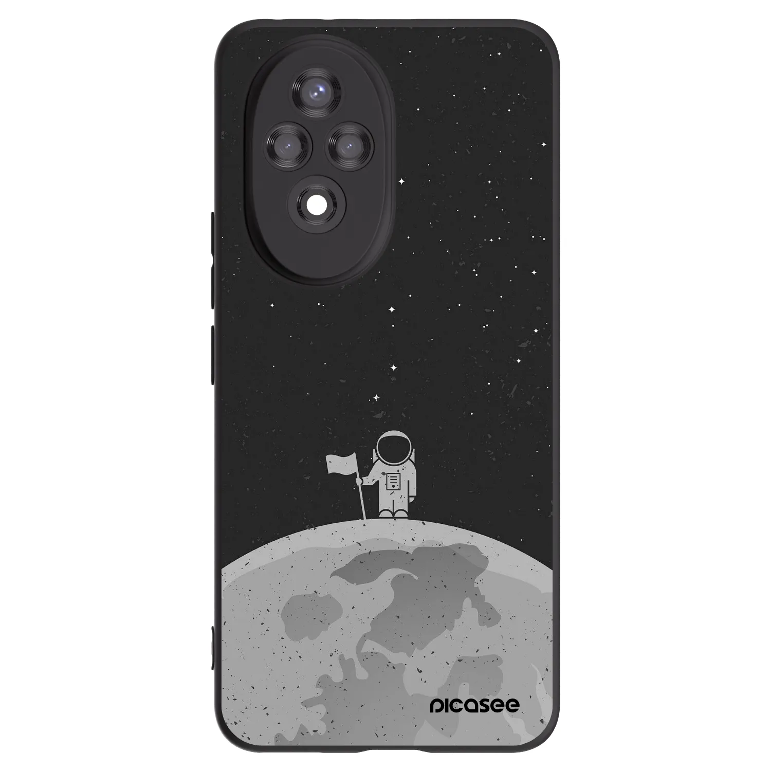 Picasee Honor 200 Pro 5G Hülle - Schwarzes Silikon - Astronaut
