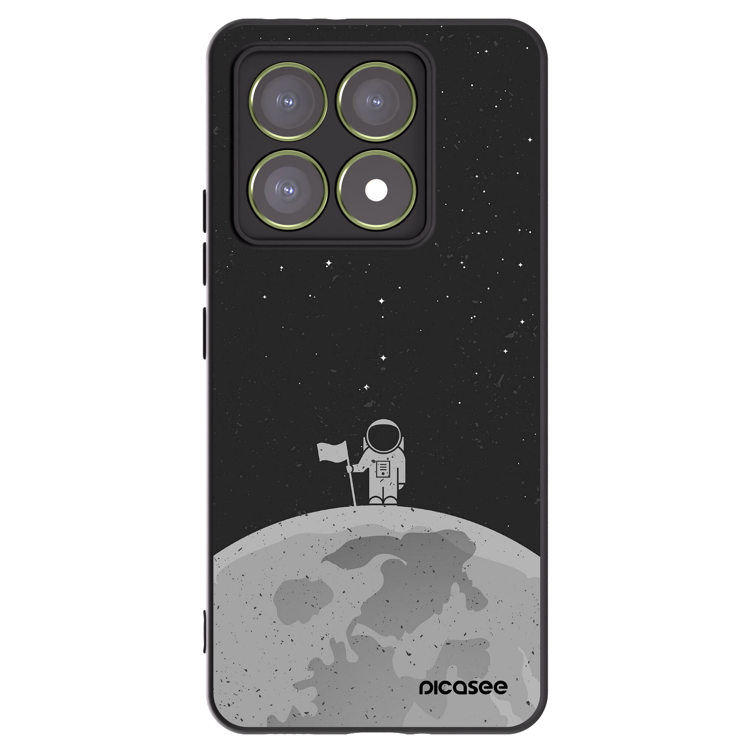 Picasee Xiaomi 14T Hülle - Schwarzes Silikon - Astronaut