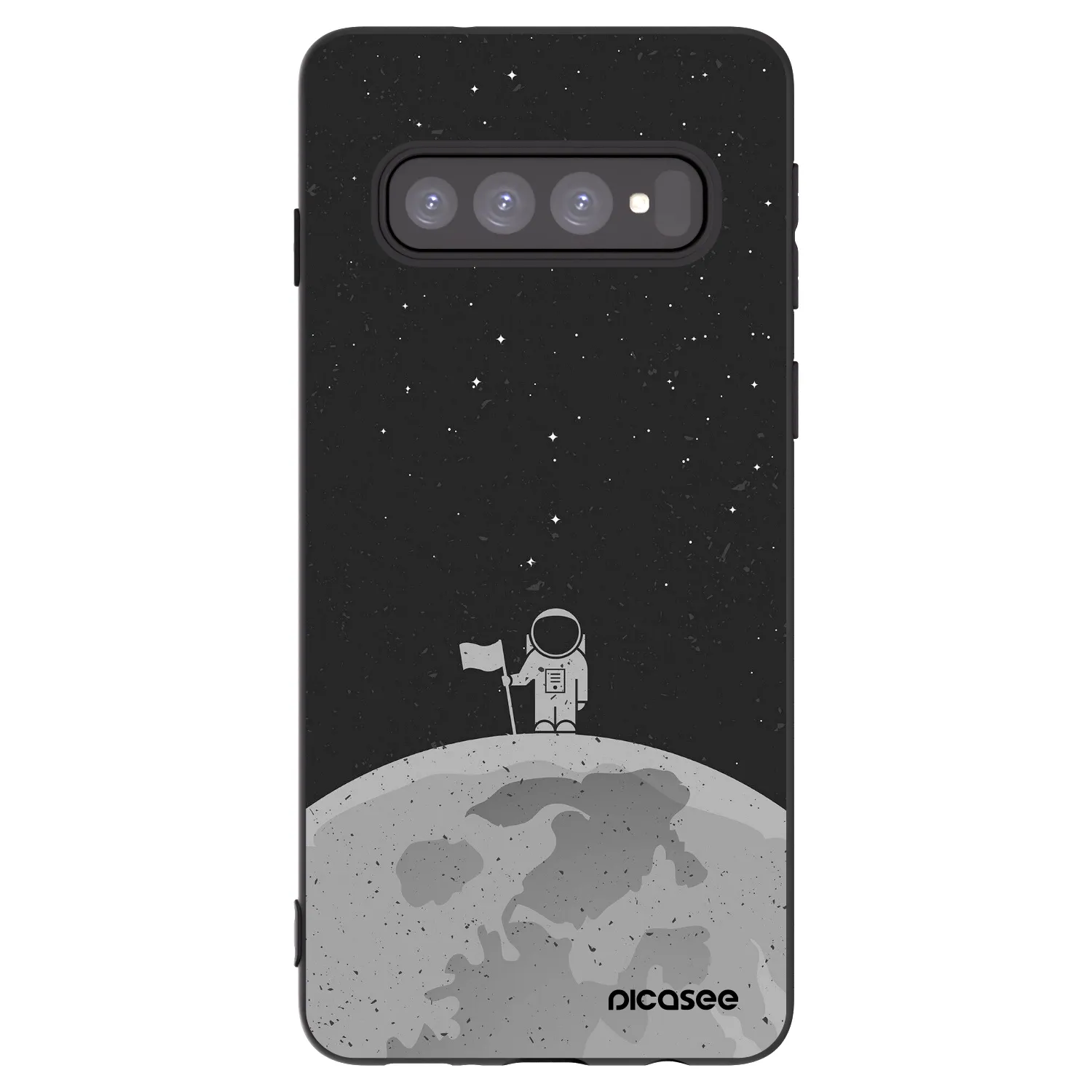 Picasee Samsung Galaxy S10 G973 Hülle - Schwarzes Silikon - Astronaut