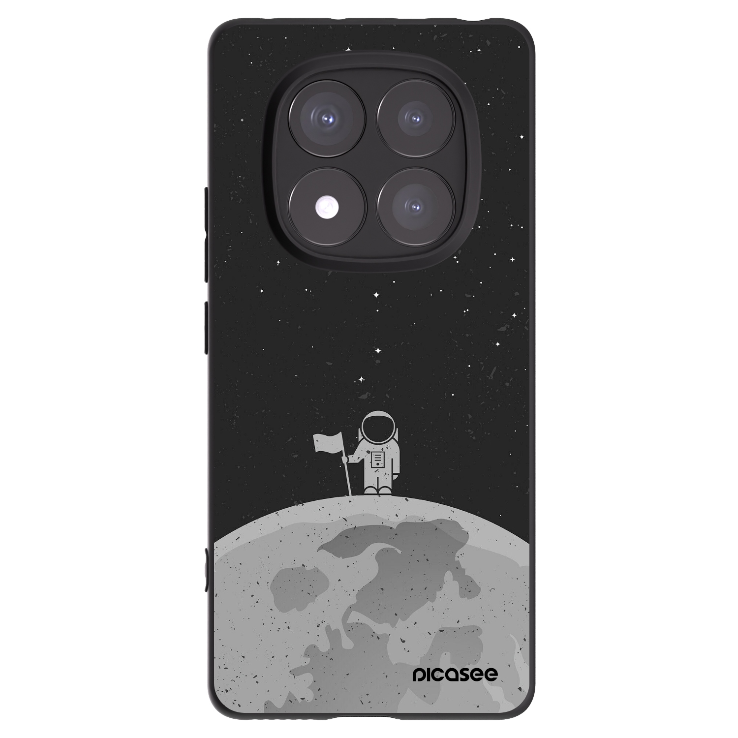 Picasee Xiaomi Redmi Note 14 Pro+ 5G Hülle - Schwarzes Silikon - Astronaut