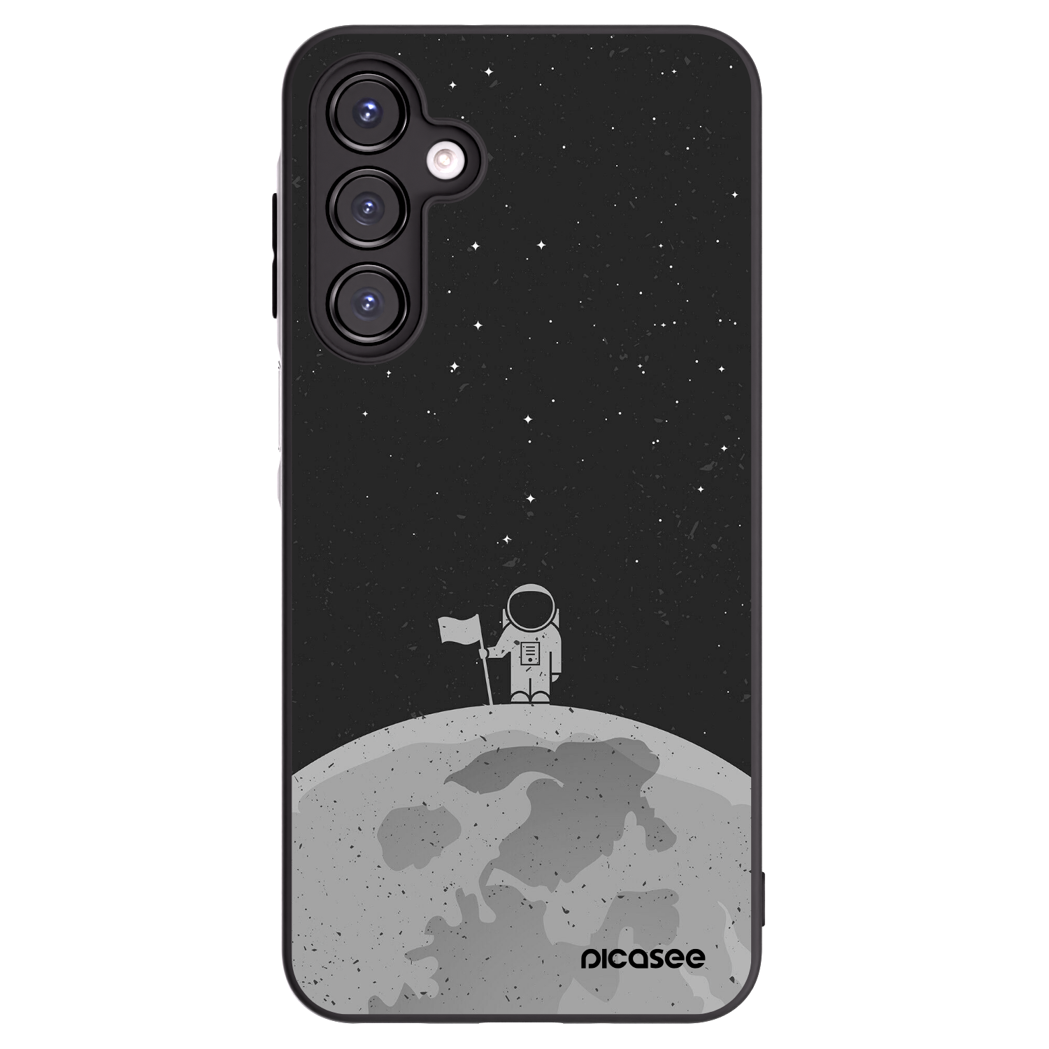 Picasee Samsung Galaxy A16 5G Hülle - Schwarzes Silikon - Astronaut