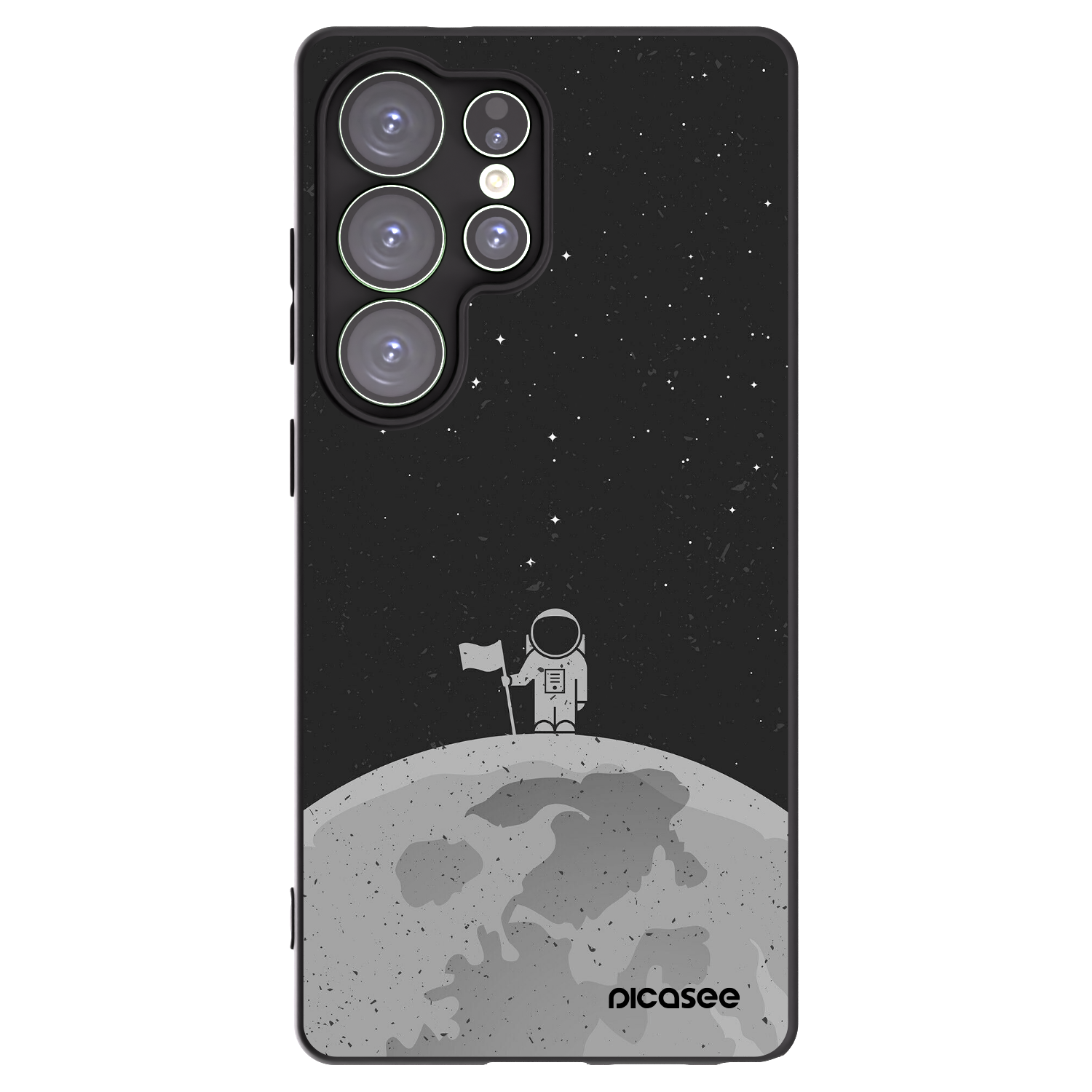 Picasee Samsung Galaxy S25 Ultra 5G Hülle - Schwarzes Silikon - Astronaut