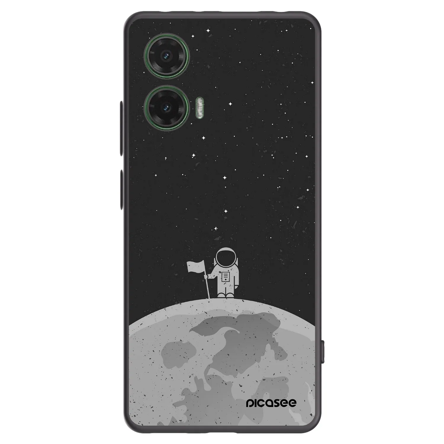 Picasee Motorola Moto G35 5G Hülle - Schwarzes Silikon - Astronaut
