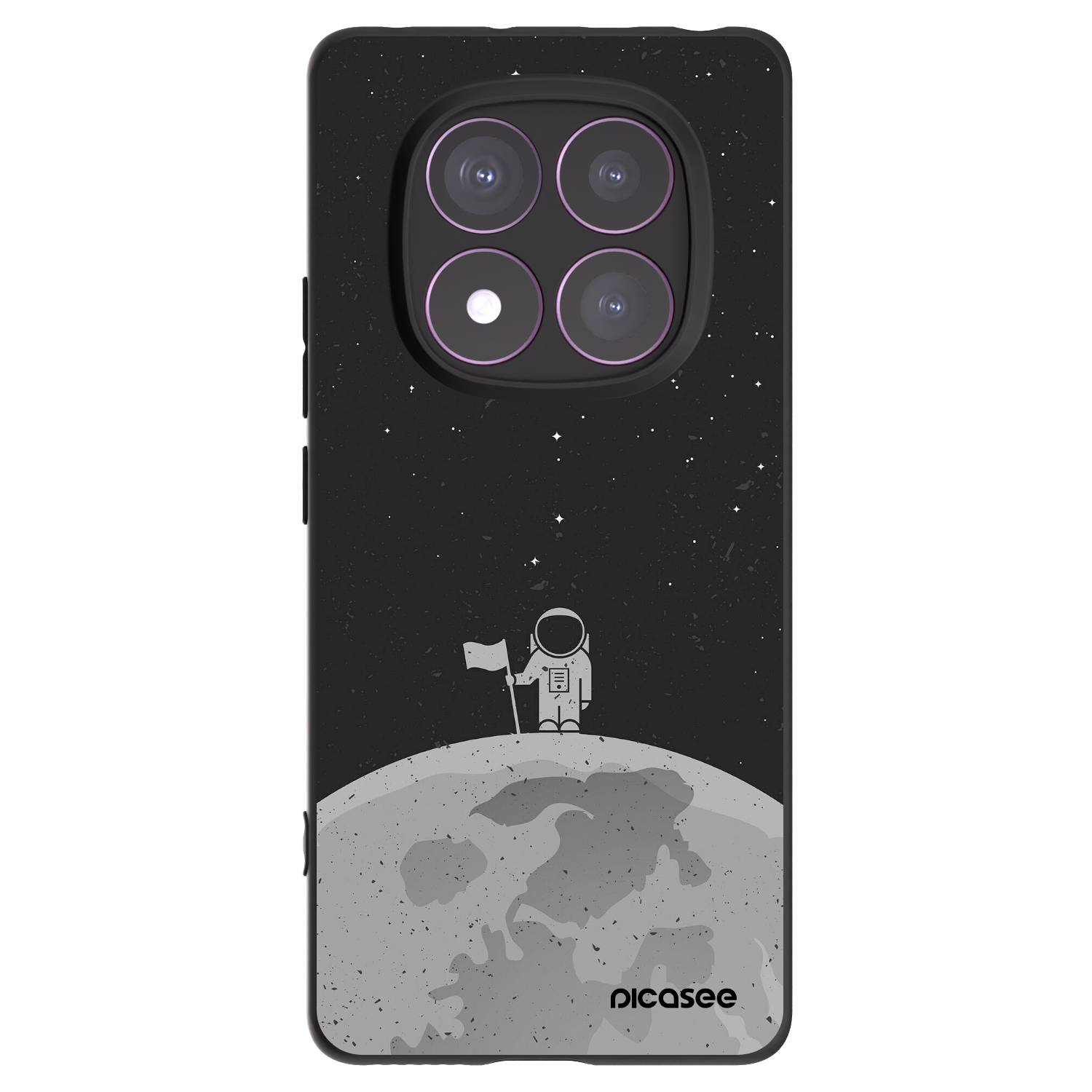 Picasee Xiaomi Redmi Note 14 Pro 4G Hülle - Schwarzes Silikon - Astronaut