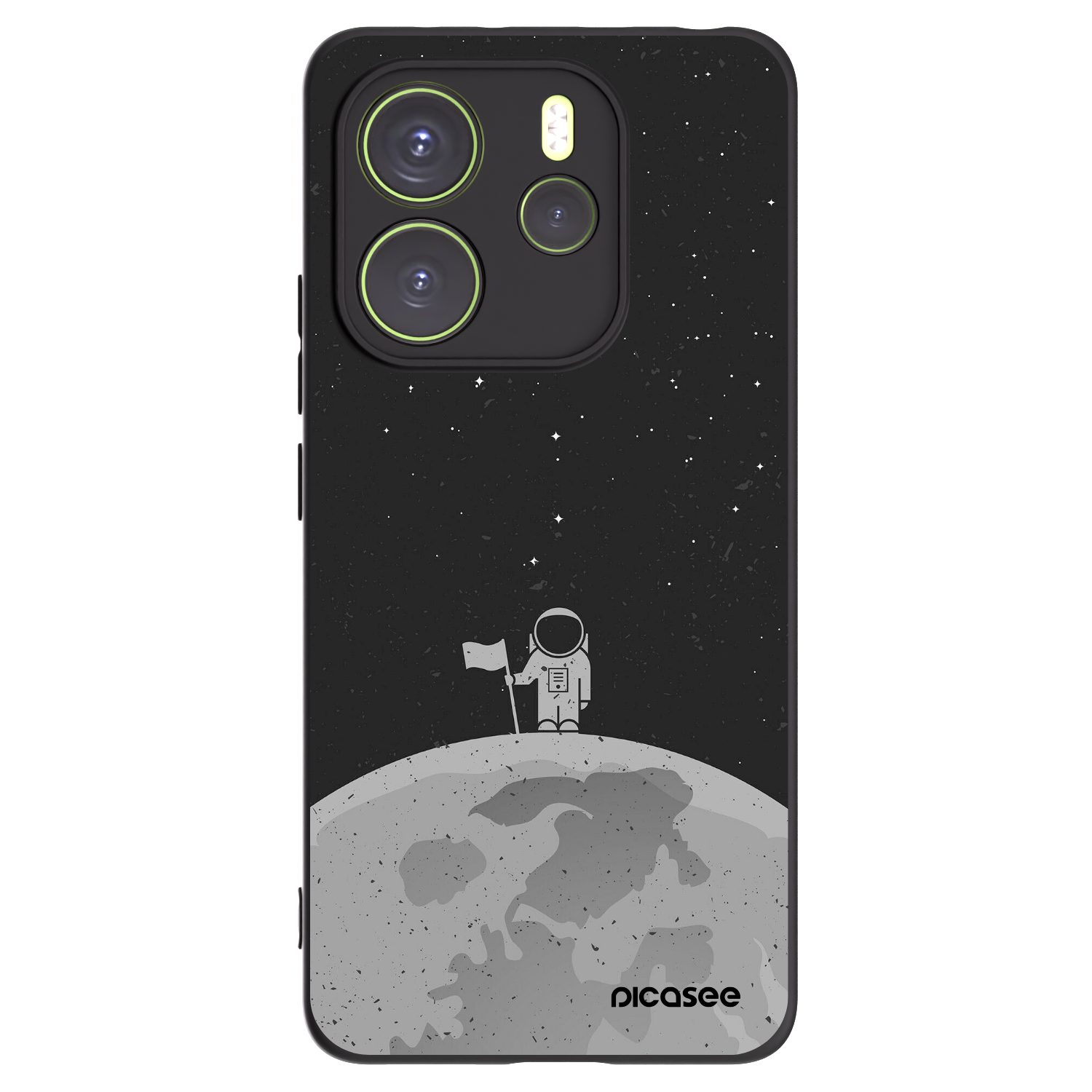 Picasee Xiaomi Redmi Note 14 4G Hülle - Schwarzes Silikon - Astronaut